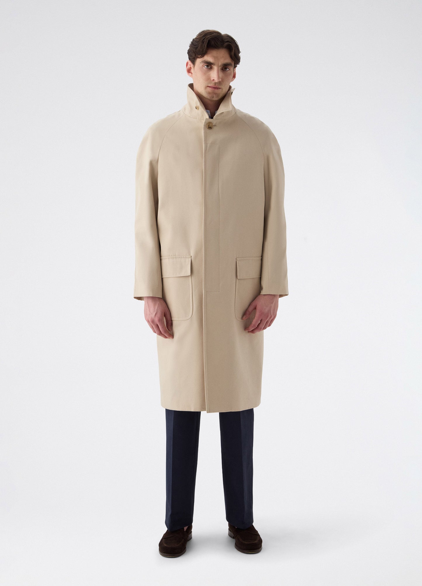 Nelson Raglan Coat - Sand | Berg & Berg