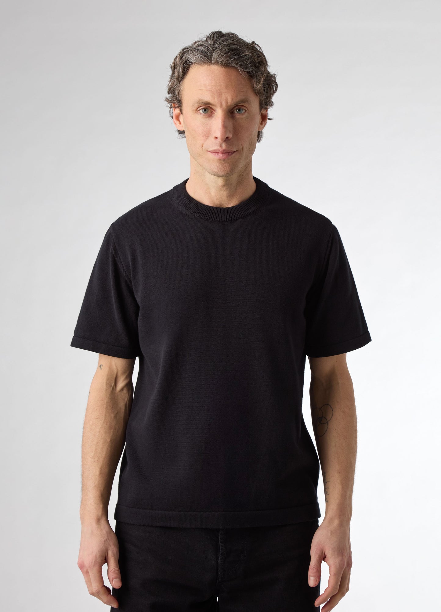 Bo Knitted T-Shirt - Black | Berg & Berg