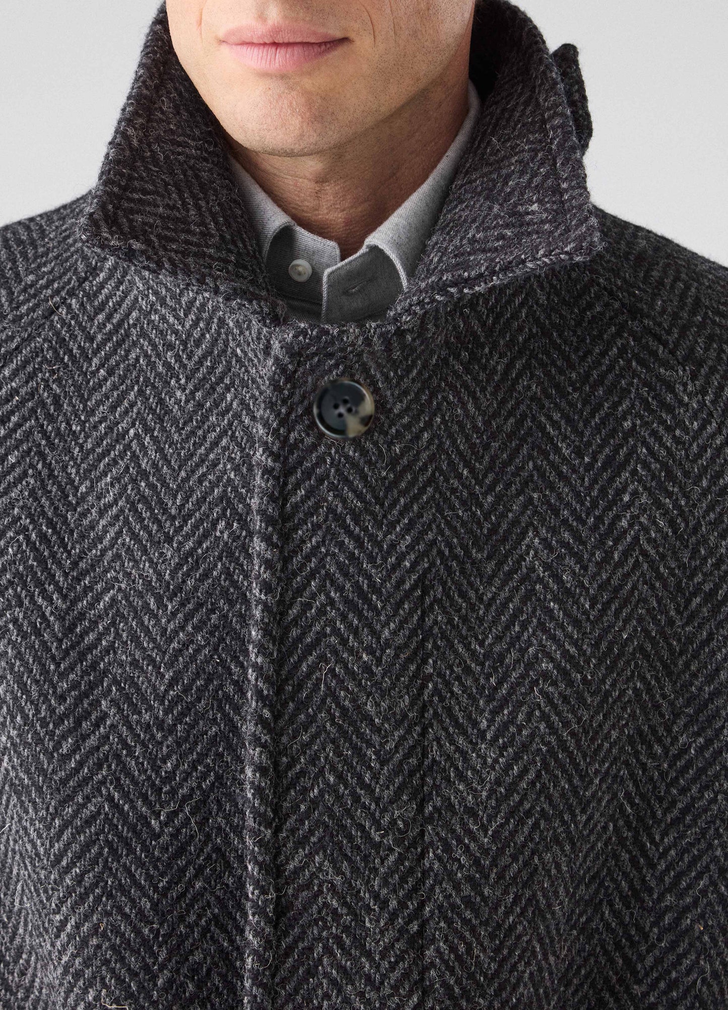 Nelson Tweed Raglan Coat - Grey Berg & Berg