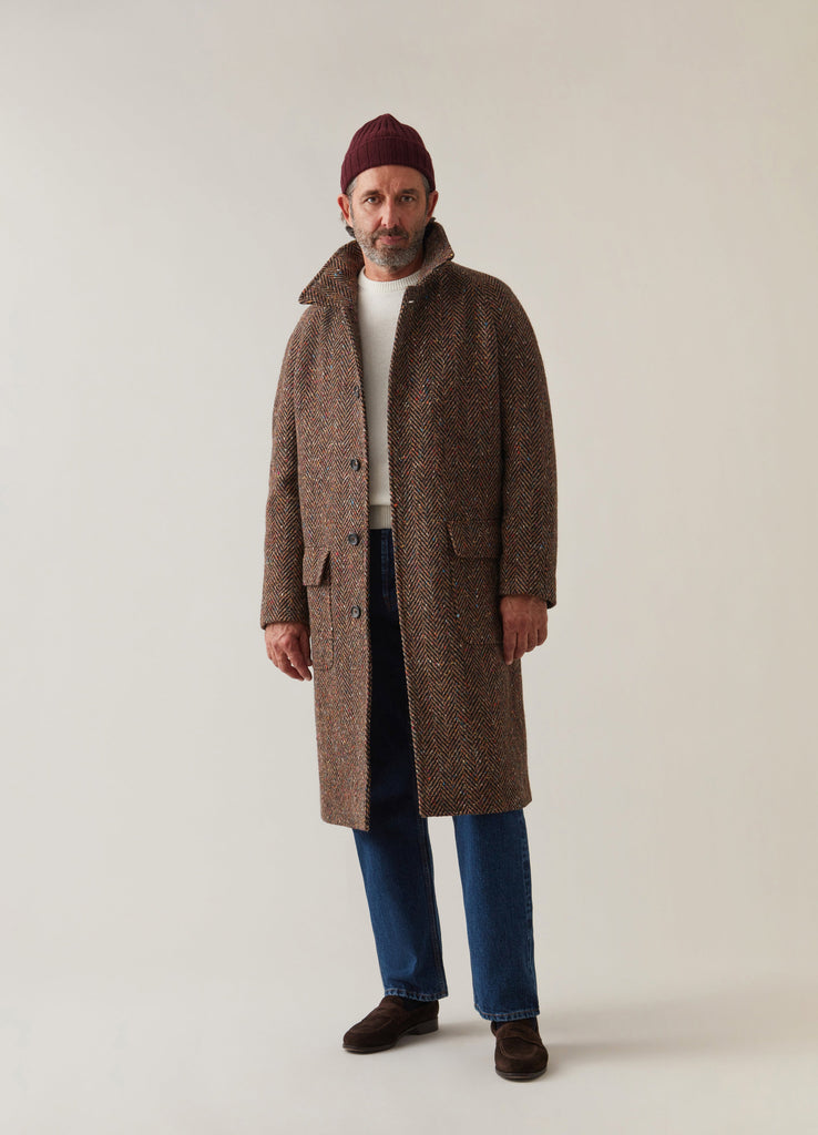 DAIRIKU】 Rib Collar Tweed Raglan 縮れ Coat