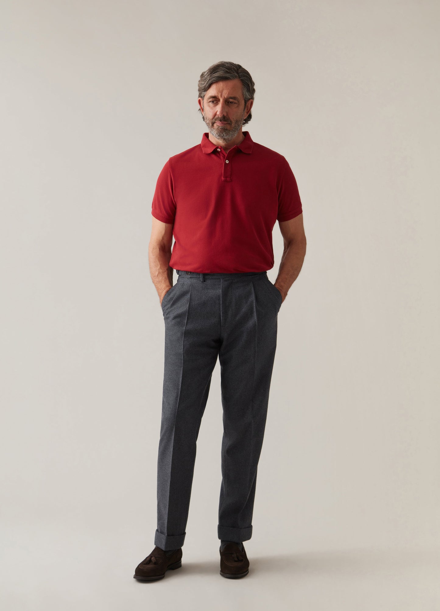 Ture Short Sleeve Polo Shirt - Deep Red Berg & Berg