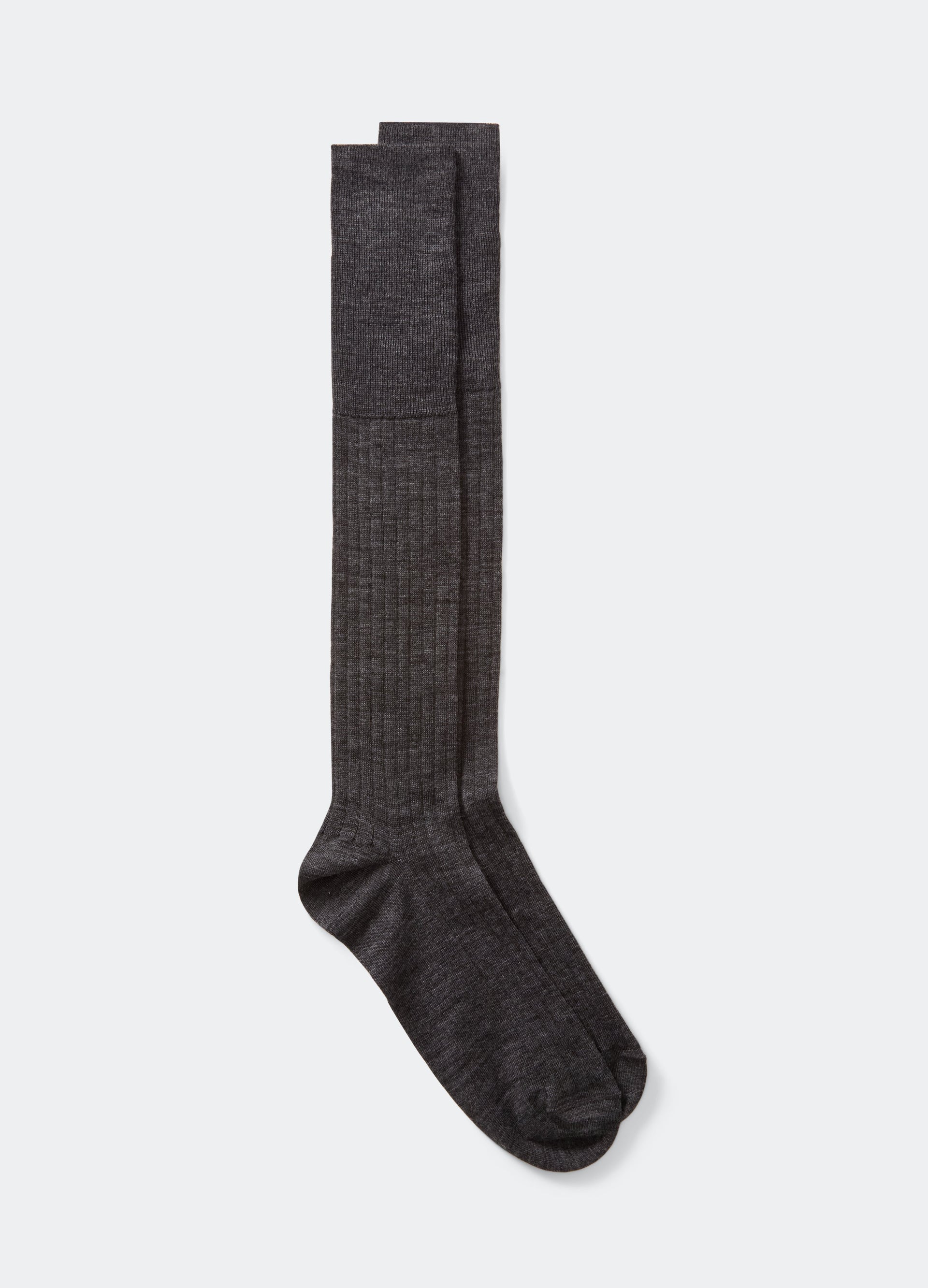 Over the Calf Wool Socks - Mid Grey Berg & Berg