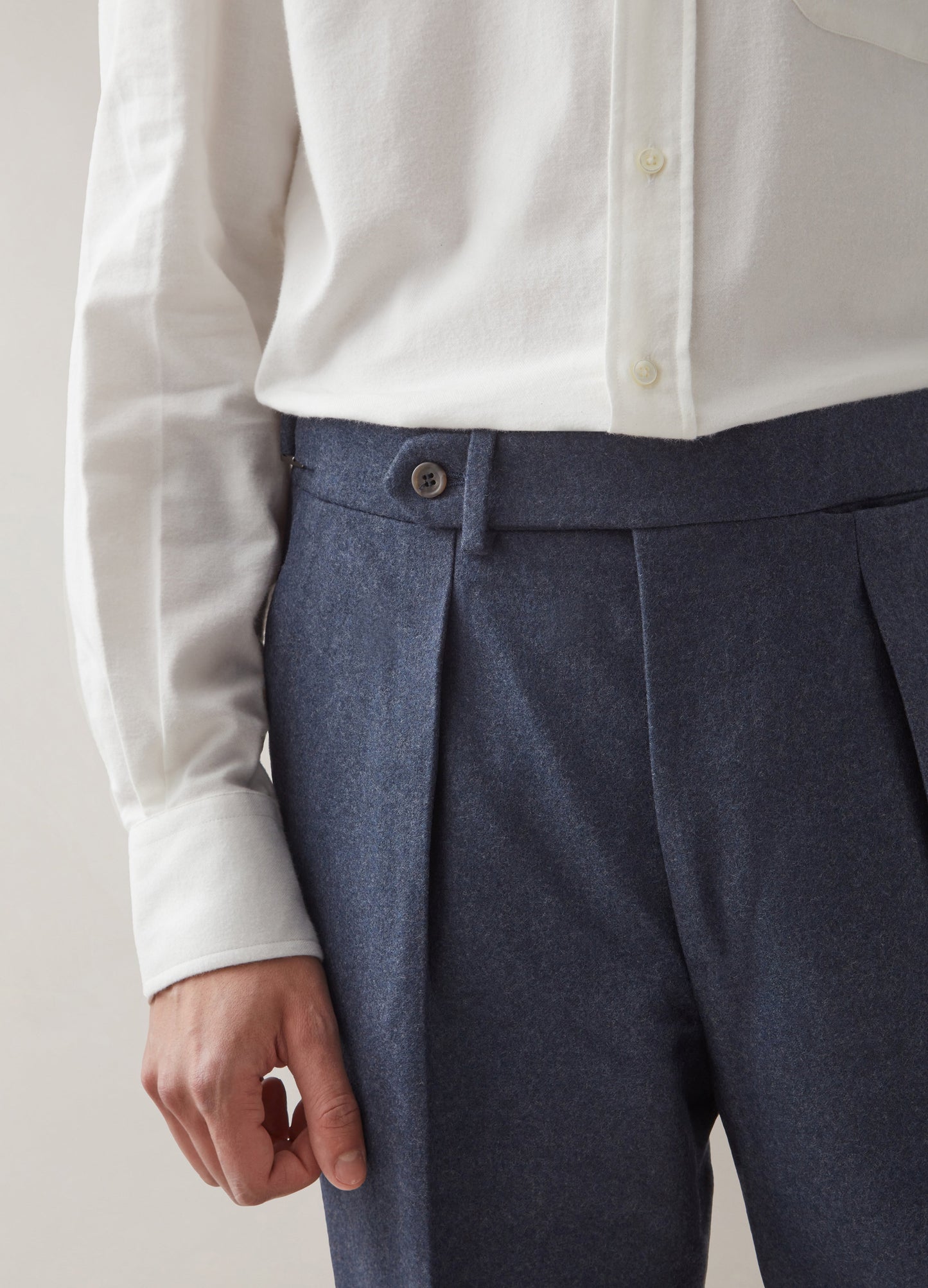 Arnold Flannel Trousers - Air Force Blue Berg & Berg