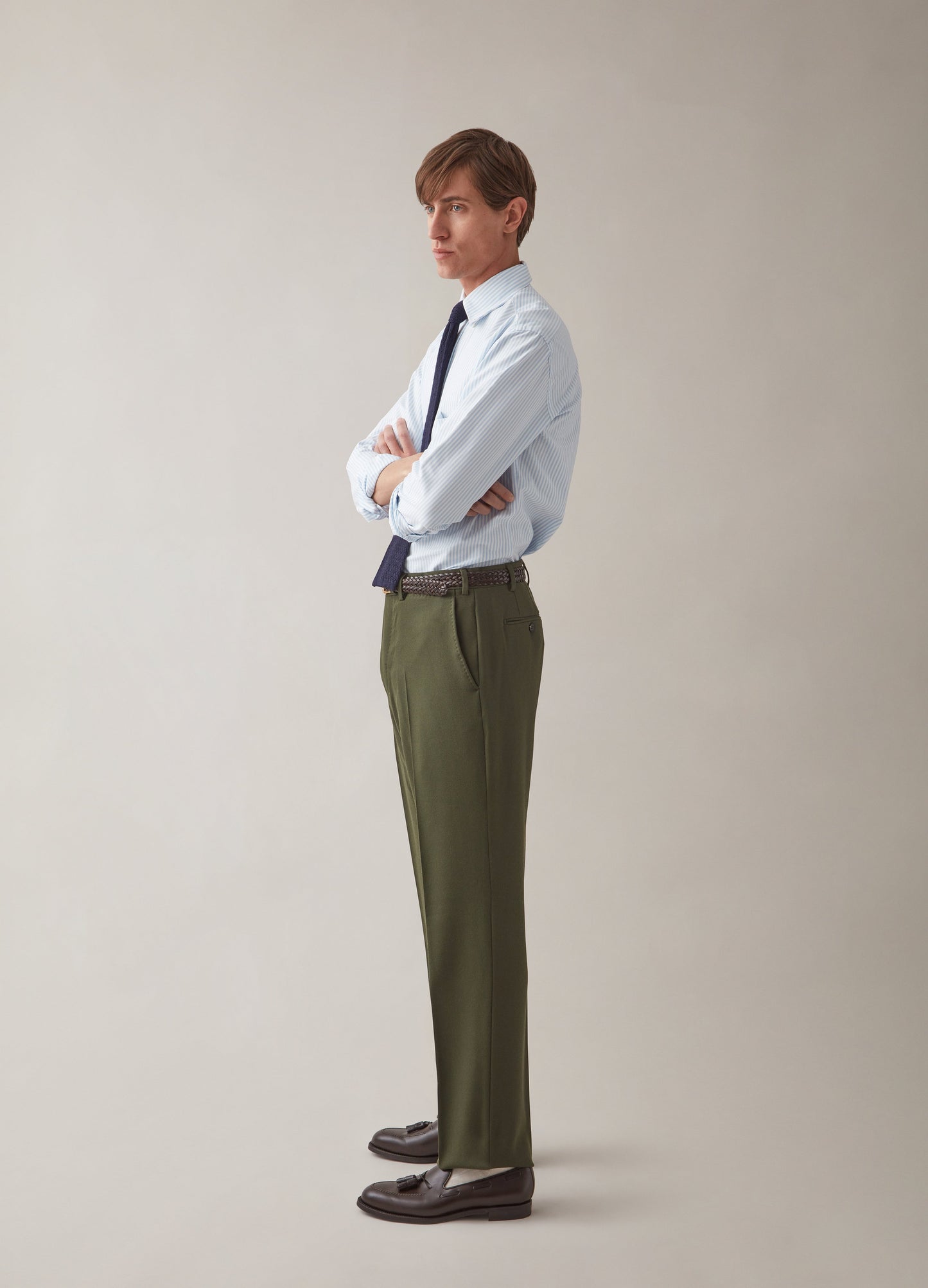 Alfie Cavalry Twill Trousers - Olive Berg & Berg