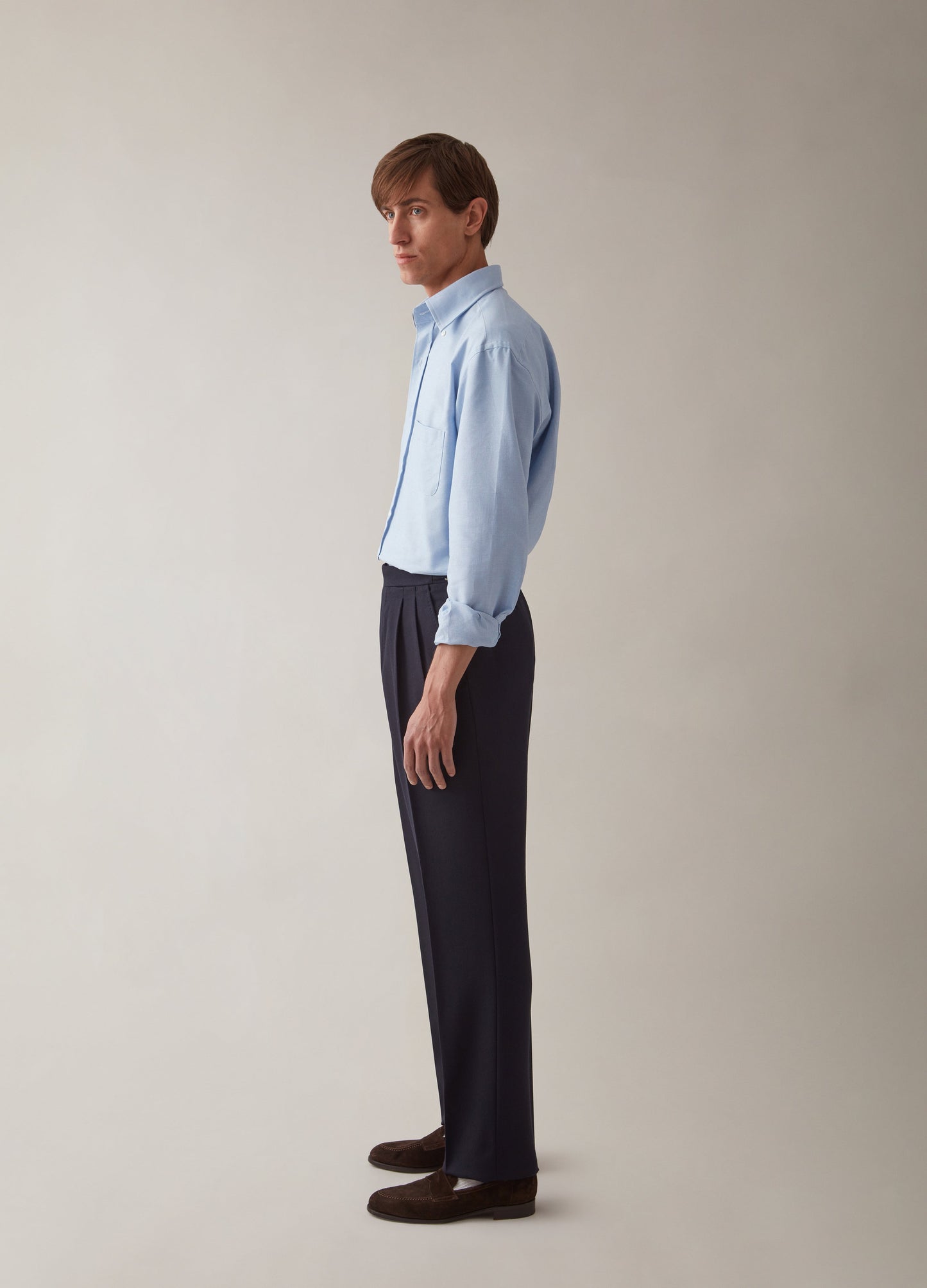 Antonio Cavalry Twill Trousers - Navy Berg & Berg