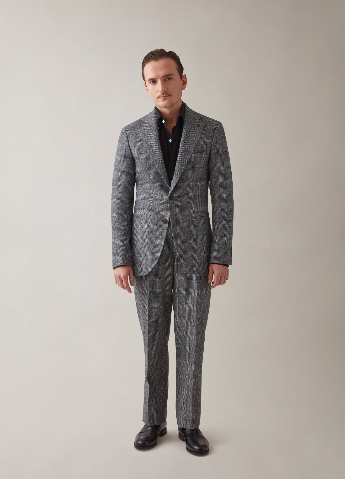 Dan Flannel Blazer - Grey Glencheck Berg & Berg