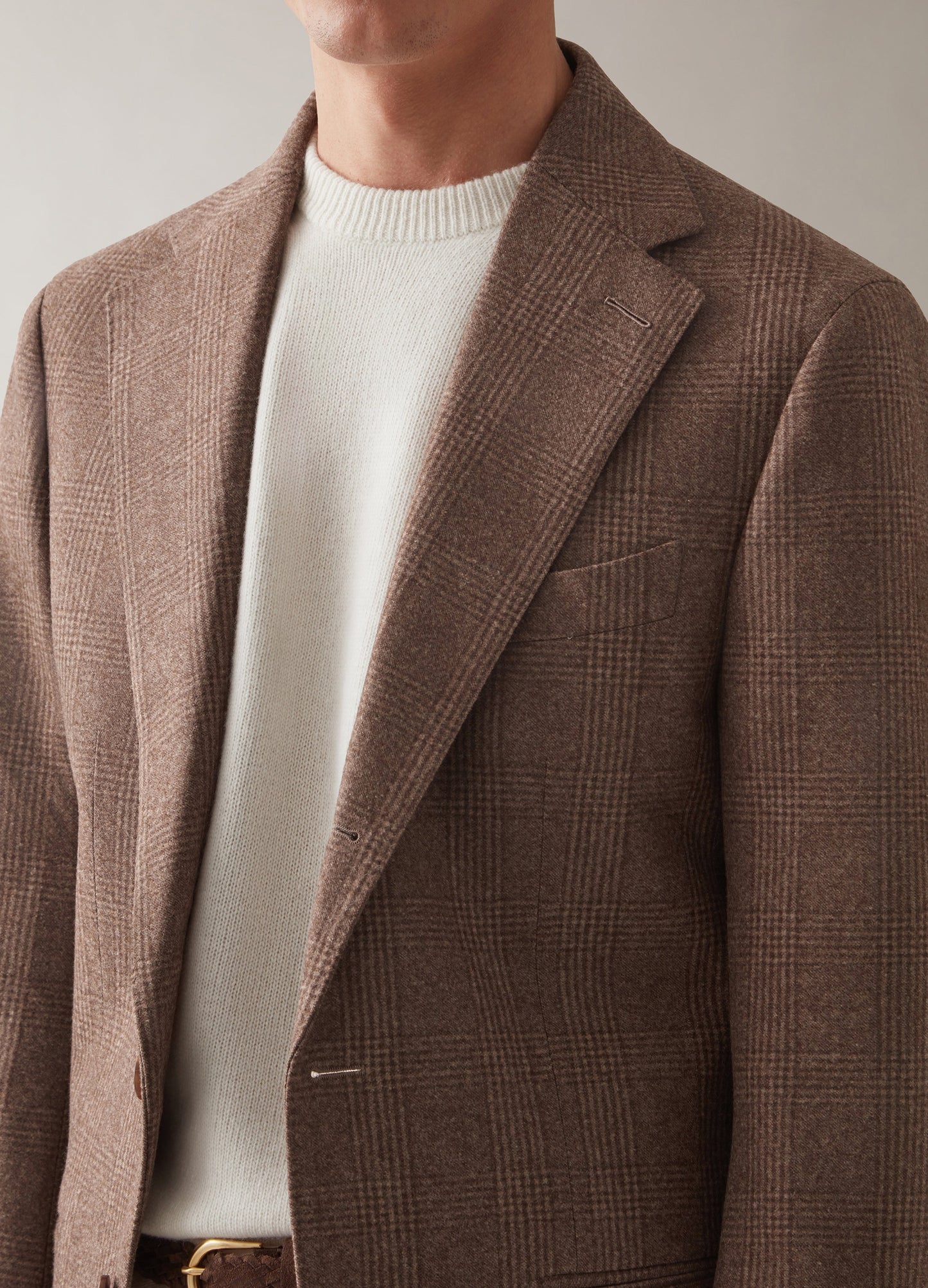 Dan Flannel Blazer - Brown Glencheck Berg & Berg