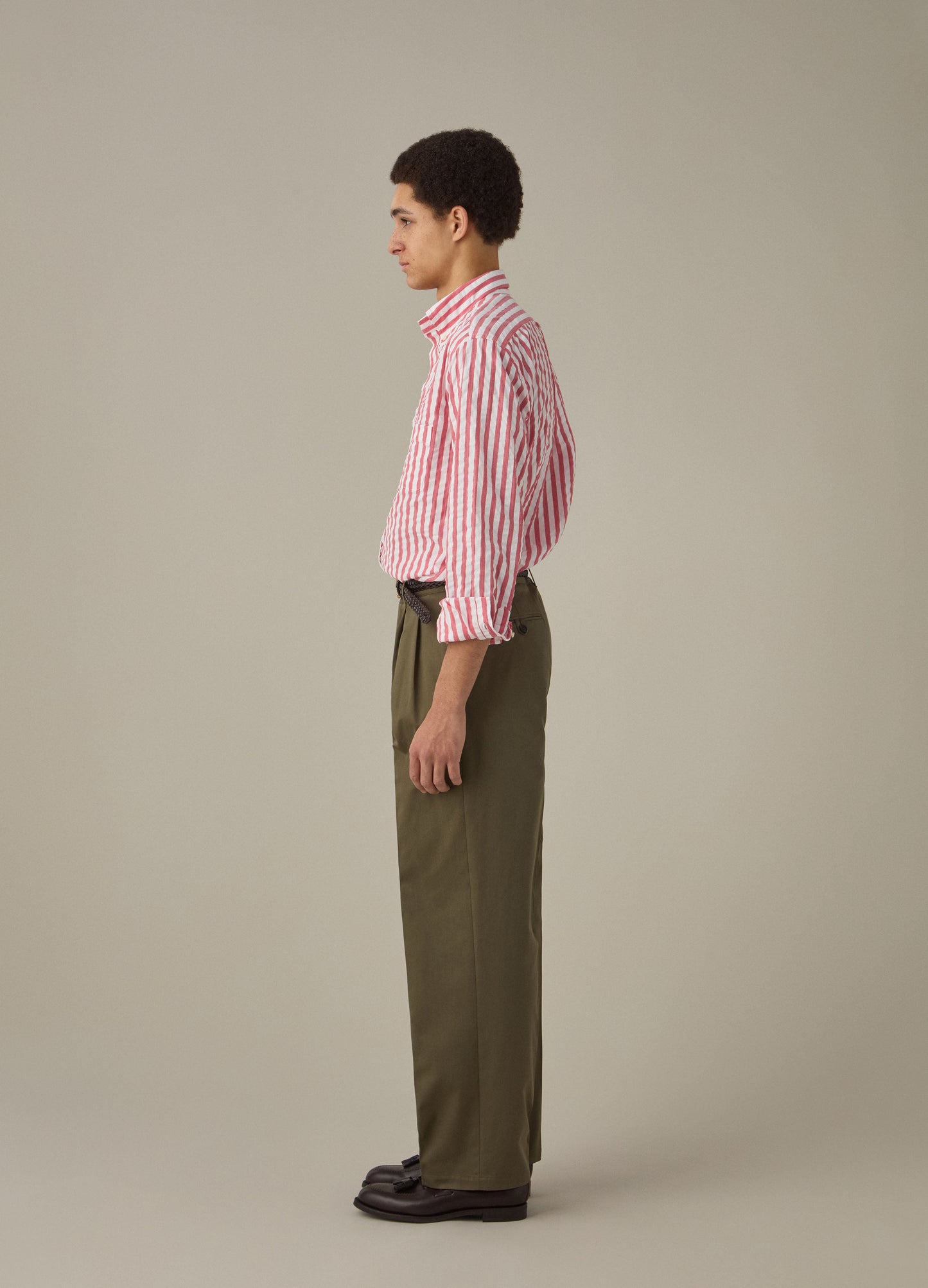 Antonello Cotton Trousers - Olive Berg & Berg