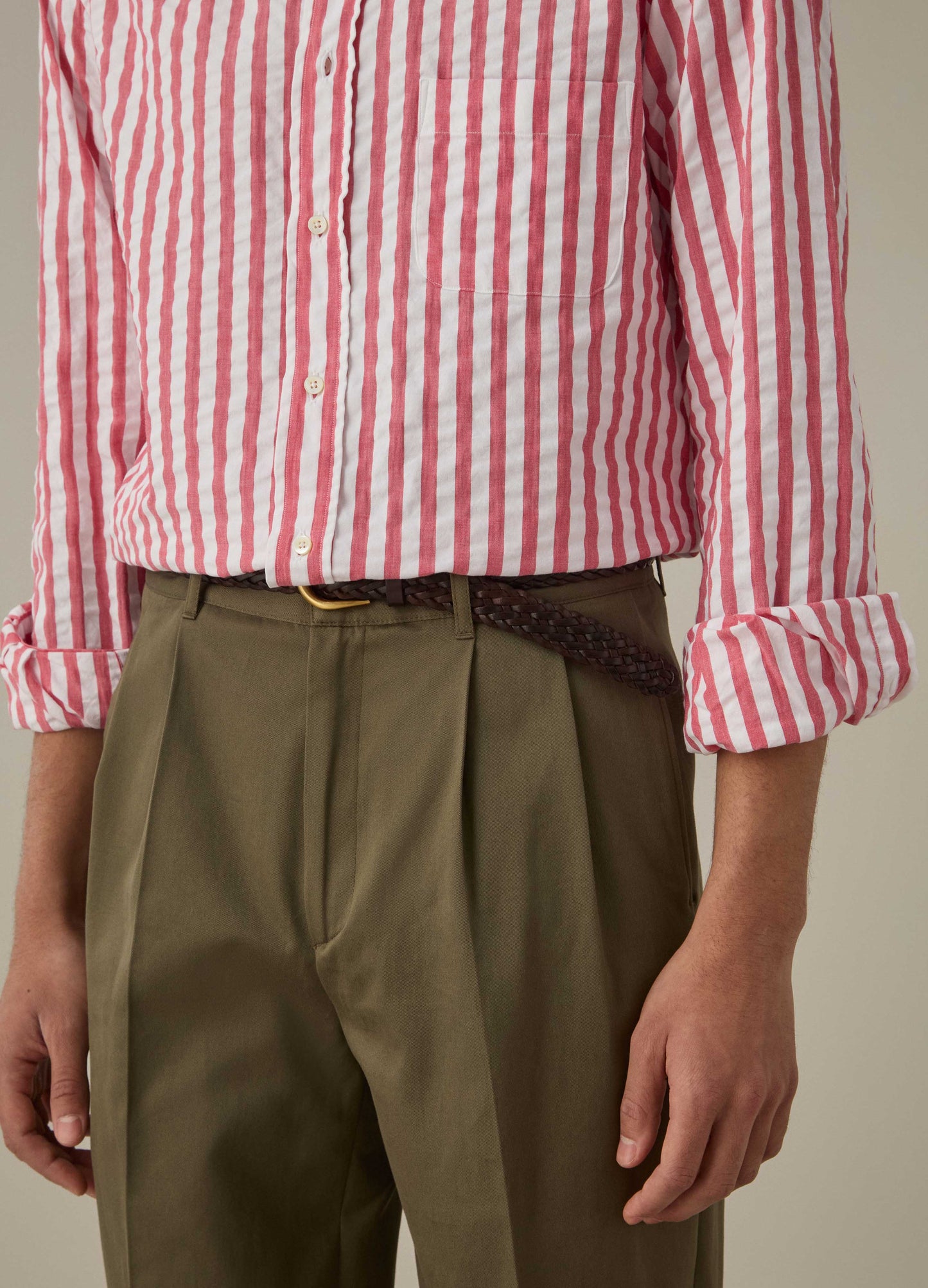 Antonello Cotton Trousers - Olive Berg & Berg