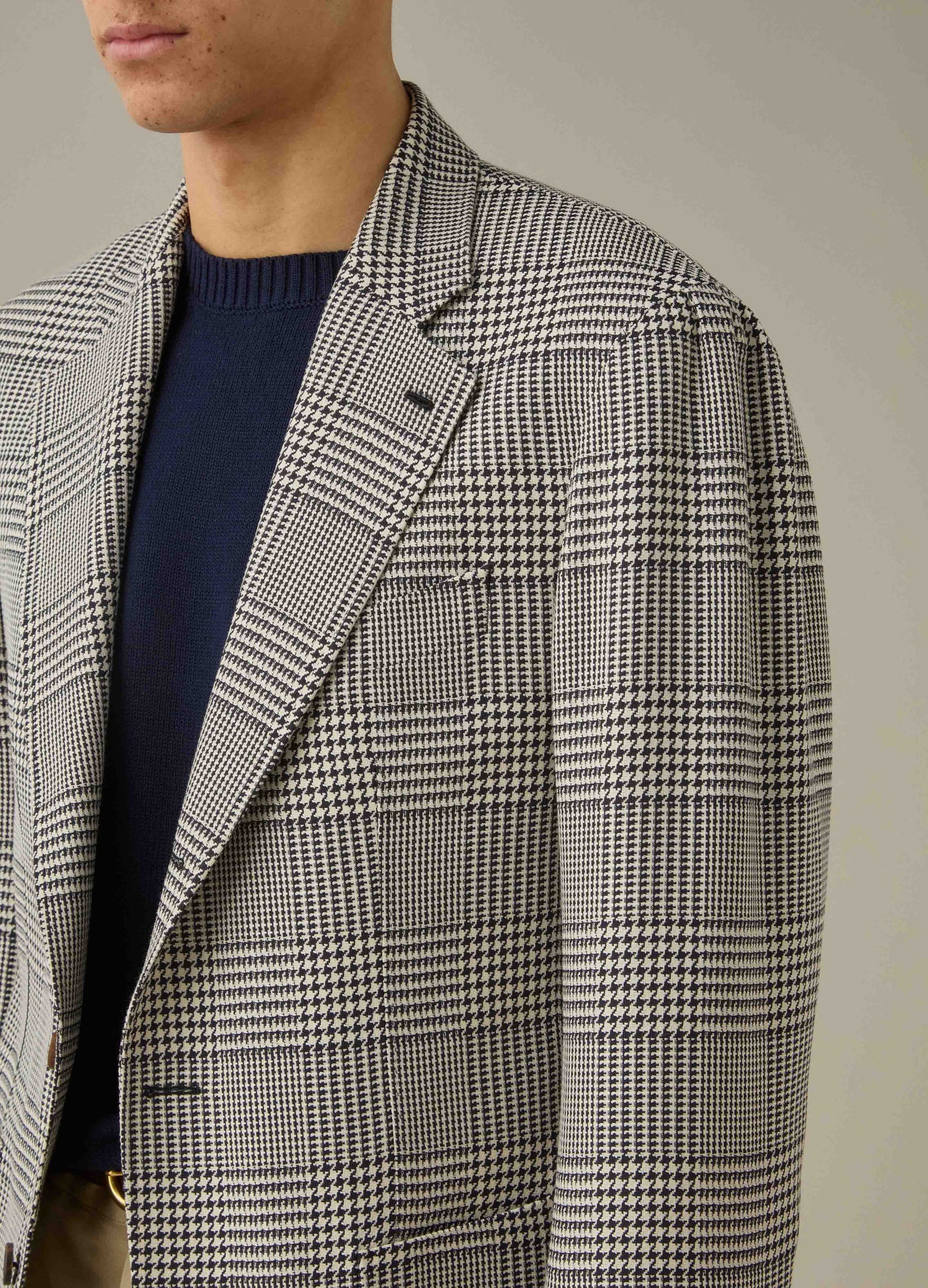 Don Sport Glencheck Jacket - Navy/Cream Berg & Berg
