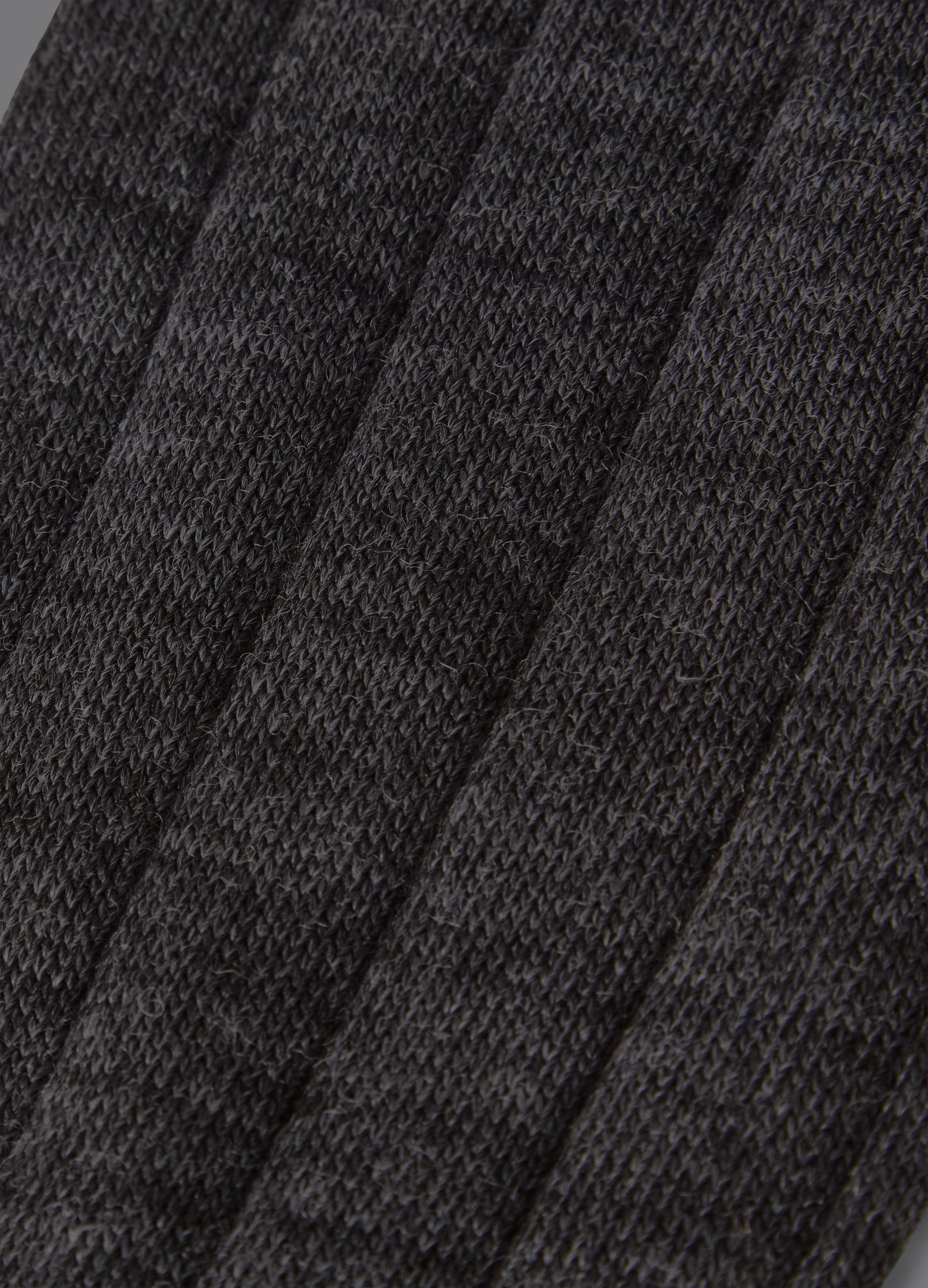Wide Rib Wool Socks - Charcoal Berg & Berg