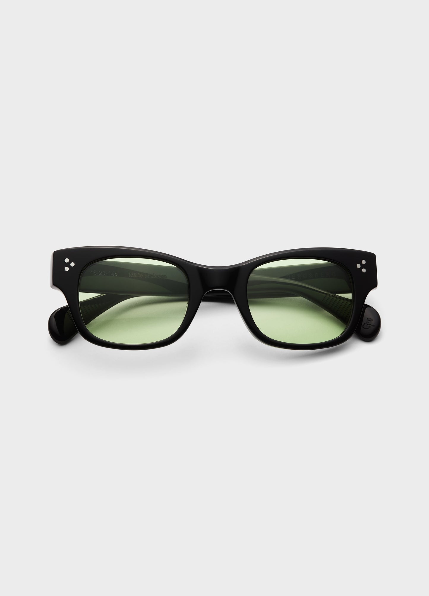Gustav Sunglasses - Black/Green Lenses bergbergstore