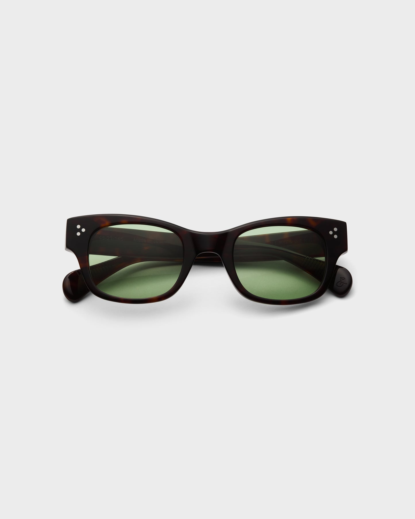Gustav Sunglasses - Dark Brown Tortoise/Green Lenses bergbergstore