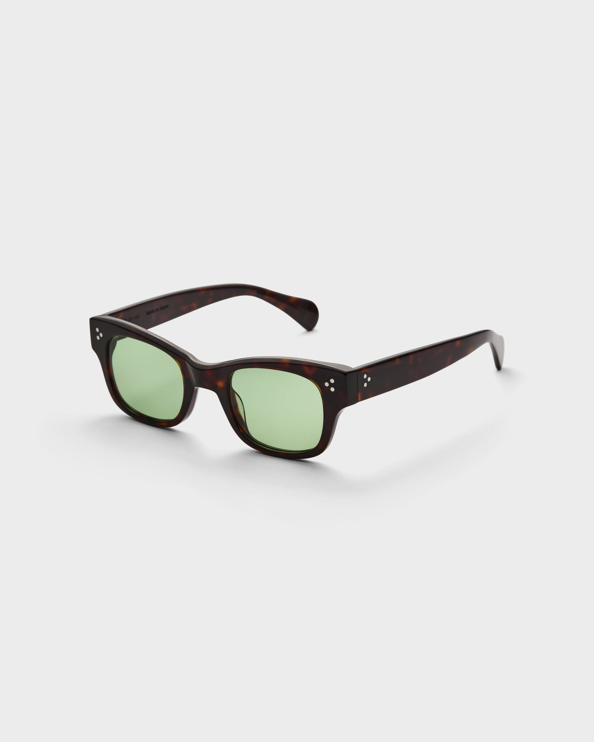 Gustav Sunglasses - Dark Brown Tortoise/Green Lenses bergbergstore