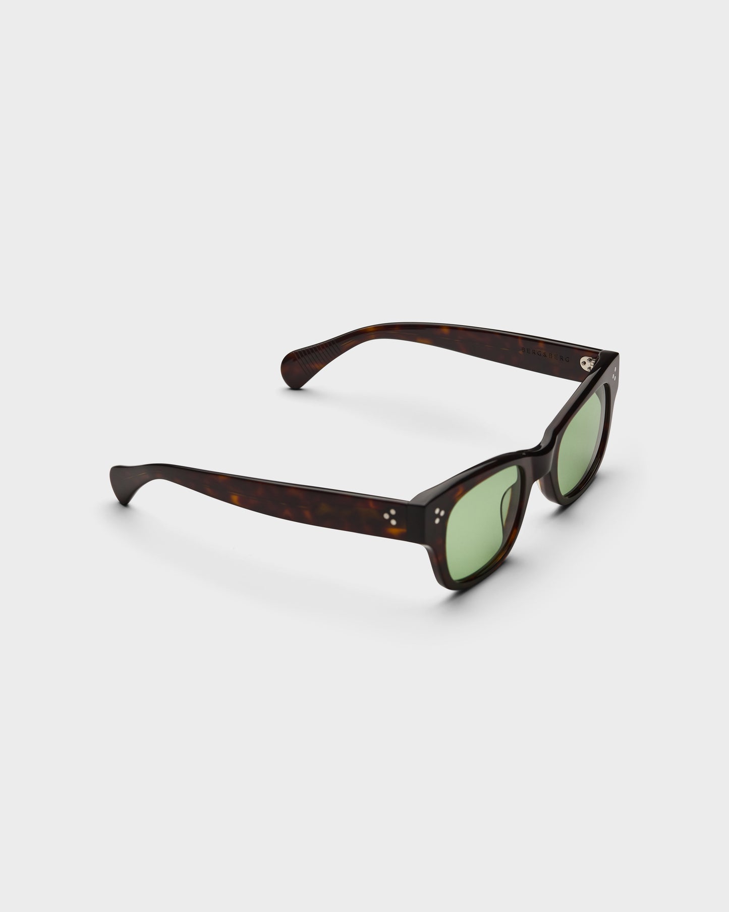 Gustav Sunglasses - Dark Brown Tortoise/Green Lenses bergbergstore
