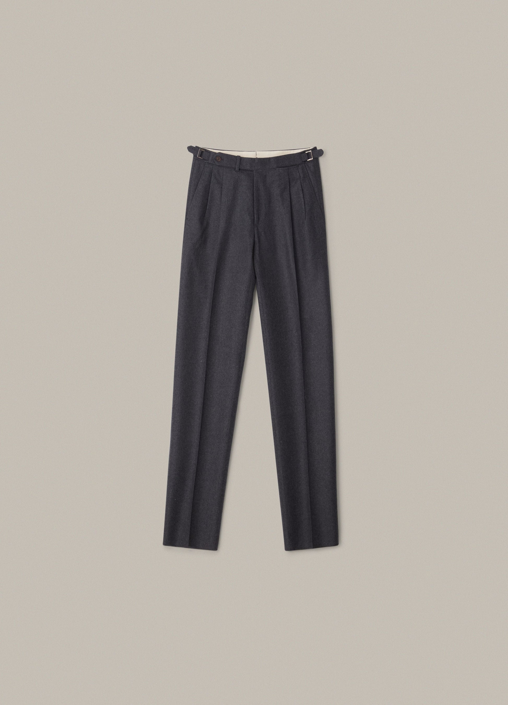 Antonio Flannel Trousers - Mid Grey Berg & Berg