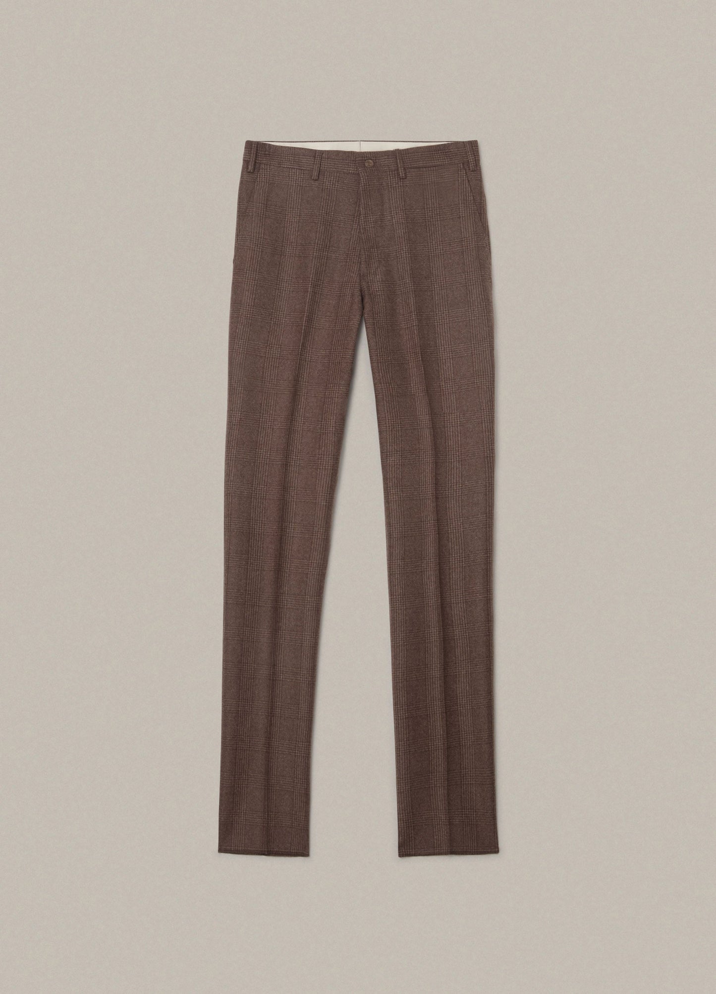 Alf Glencheck Flannel Trousers - Brown Berg & Berg