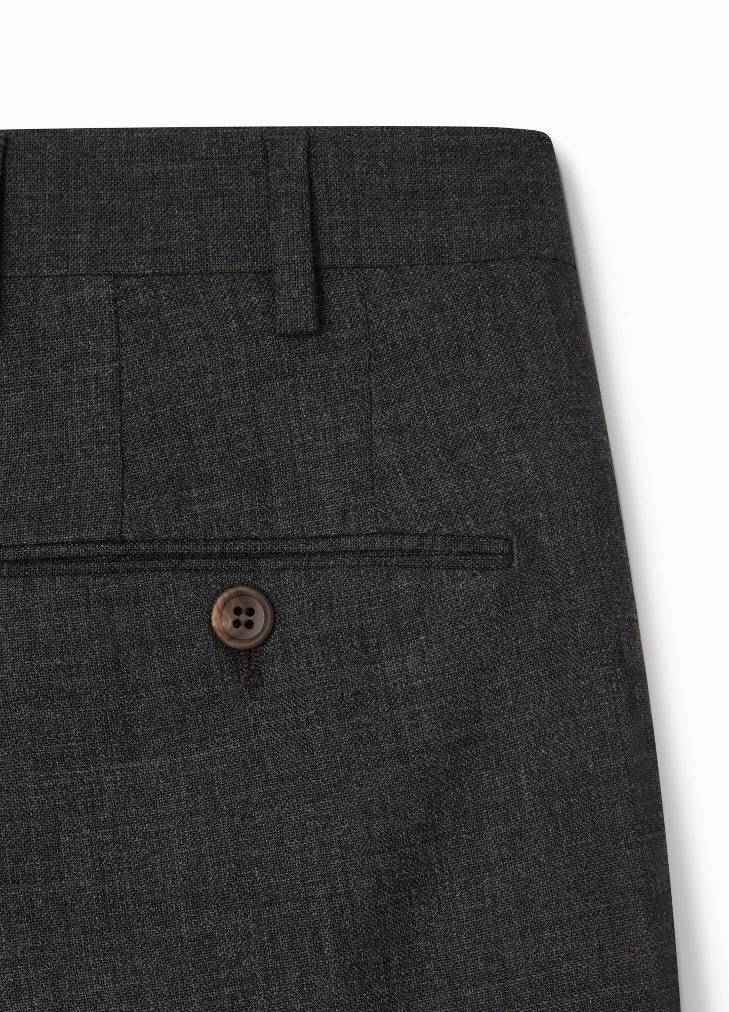 Alf High Twist Wool Trousers - Mid Grey Berg & Berg
