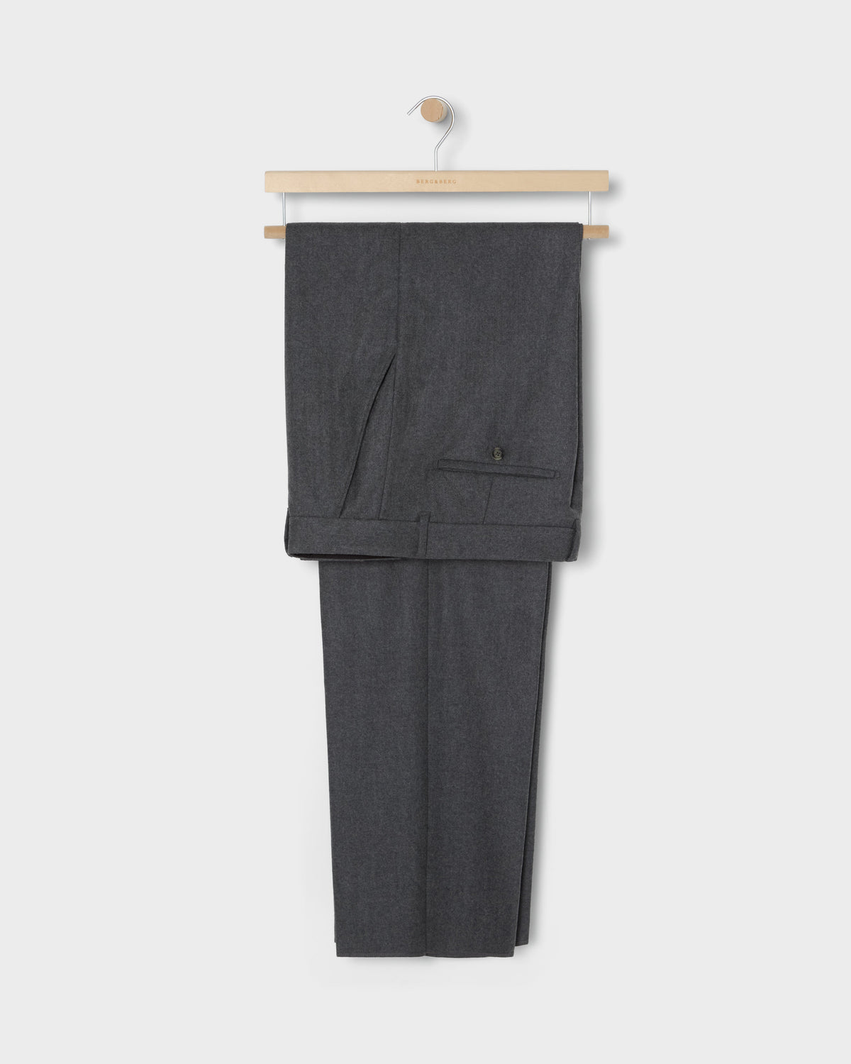 Alfredo Flannel Trousers - Mid Grey Berg & Berg