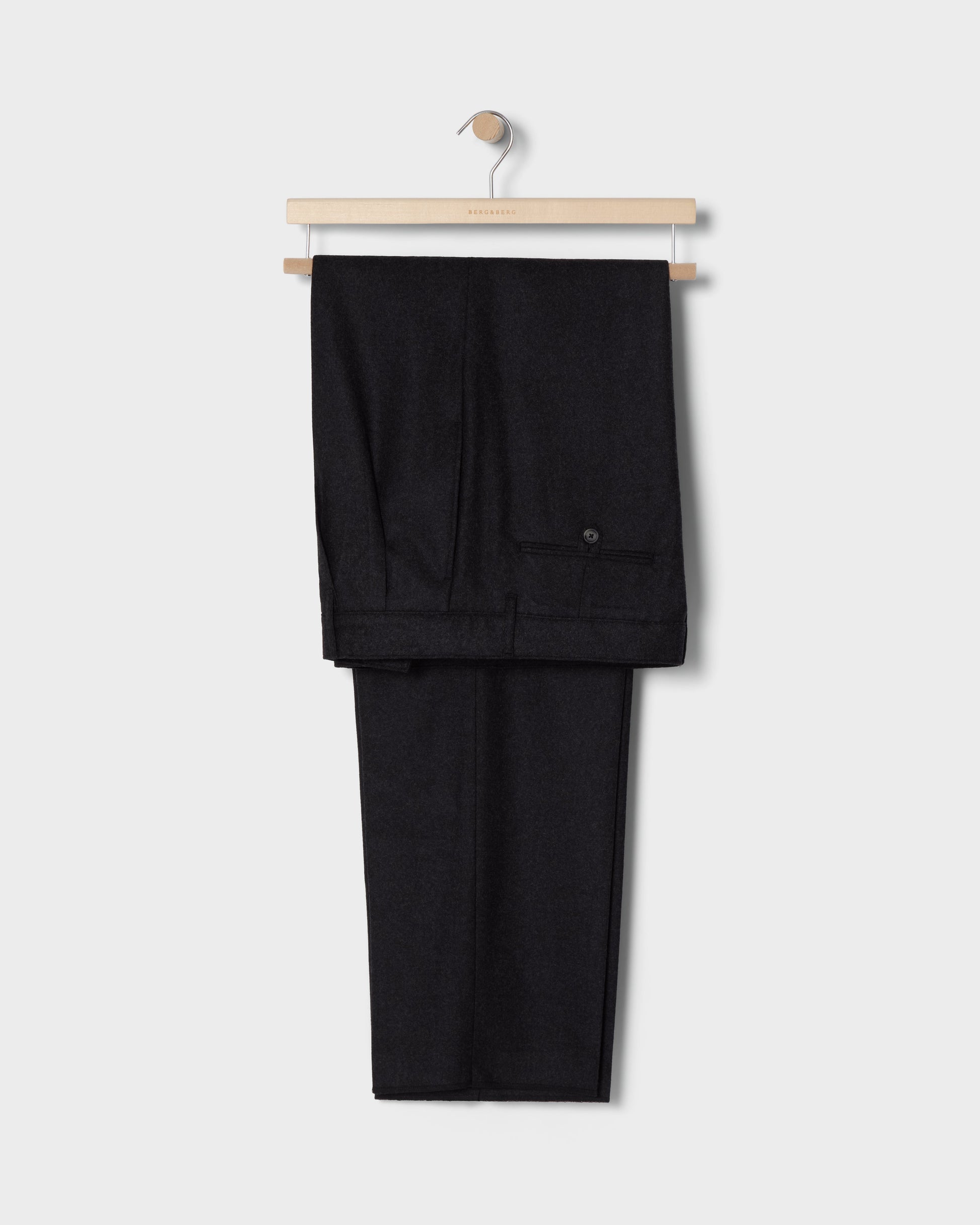 Antonello Flannel Trousers - Charcoal Berg & Berg
