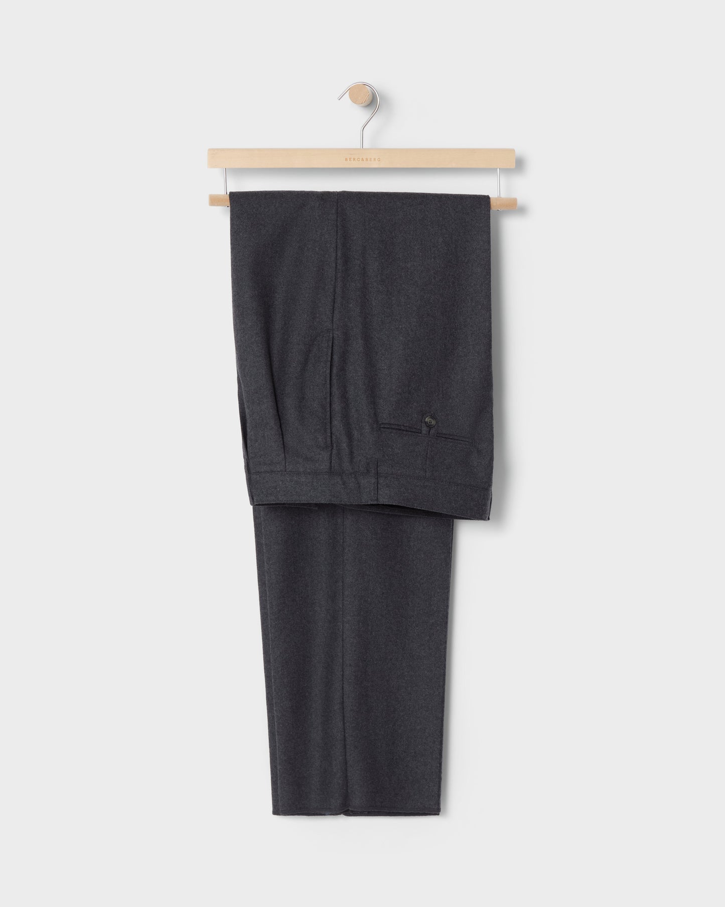 Antonello Flannel Trousers - Mid Grey Berg & Berg