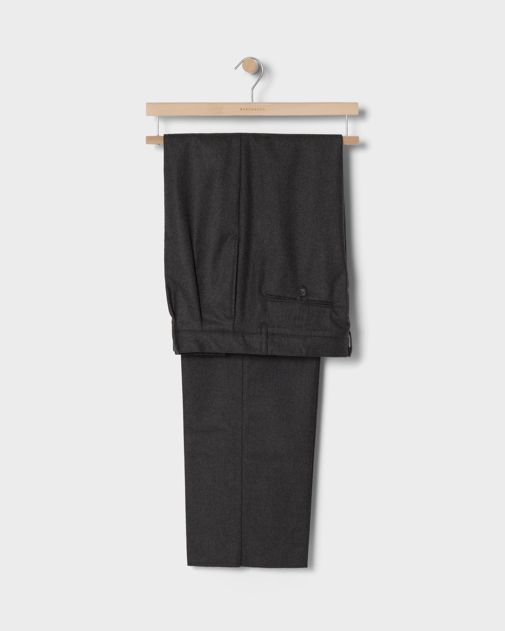 Antonello Flannel Trousers - Moss Green/Grey Berg & Berg