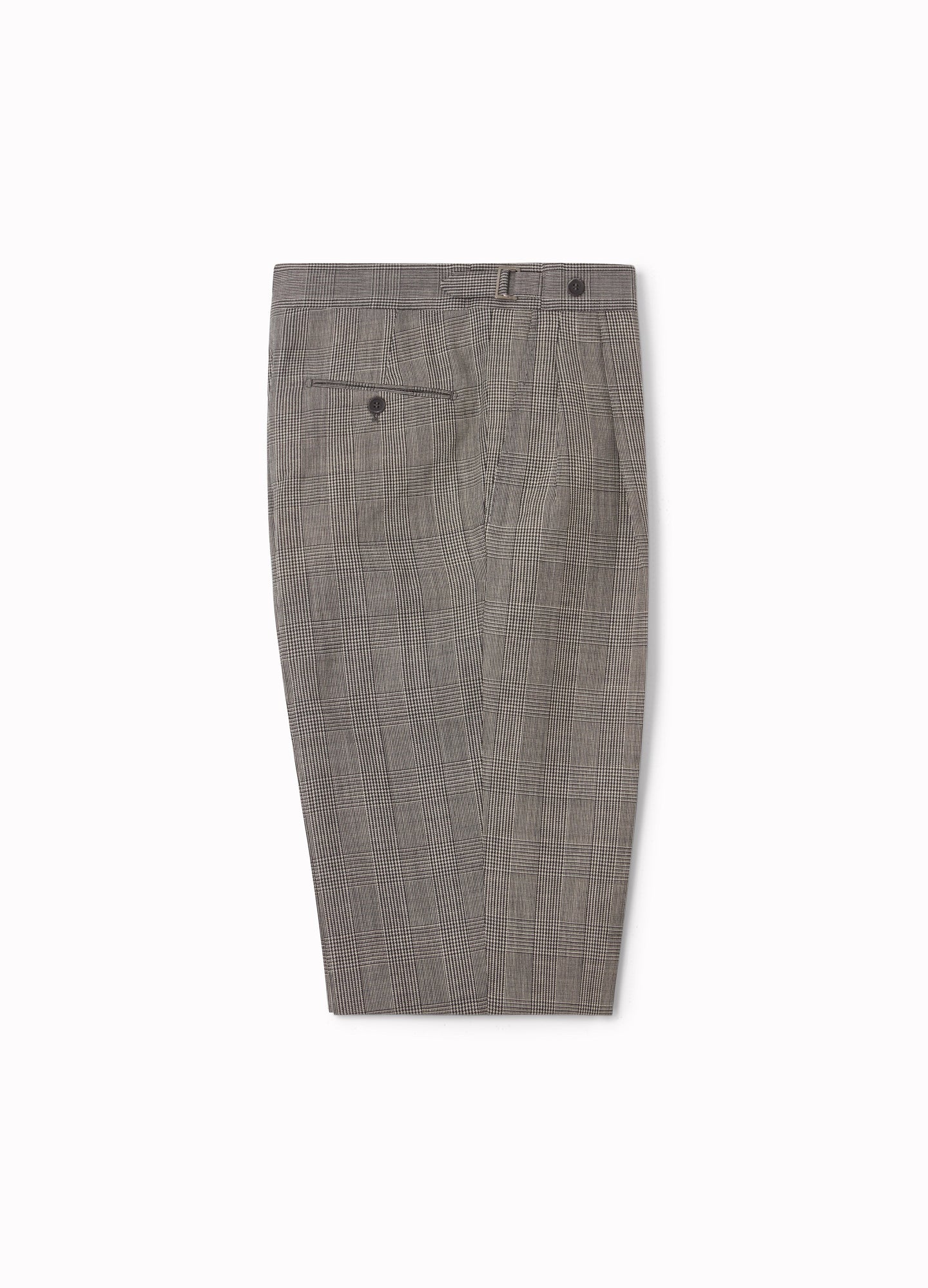 Antonio Checked Wool Trousers - Black/Cream Berg & Berg
