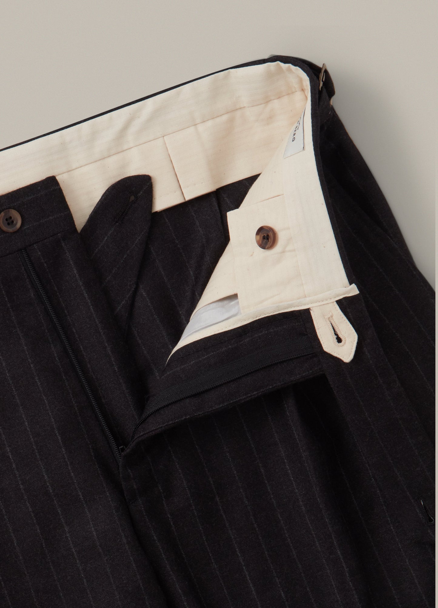 Antonio Chalk Stripe Trousers - Charcoal Berg & Berg