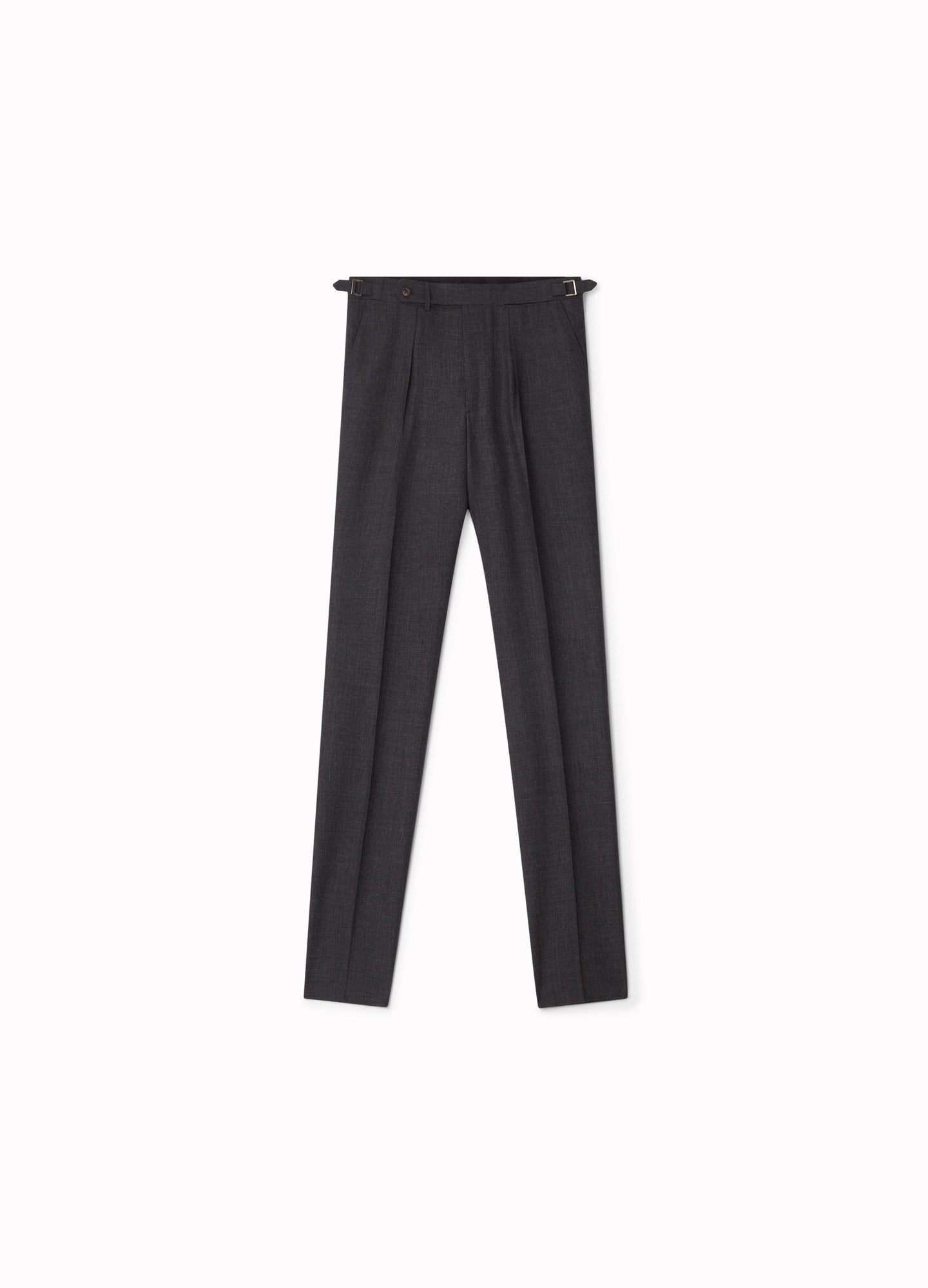 Arnold High Twist Wool Trousers - Mid Grey Berg & Berg