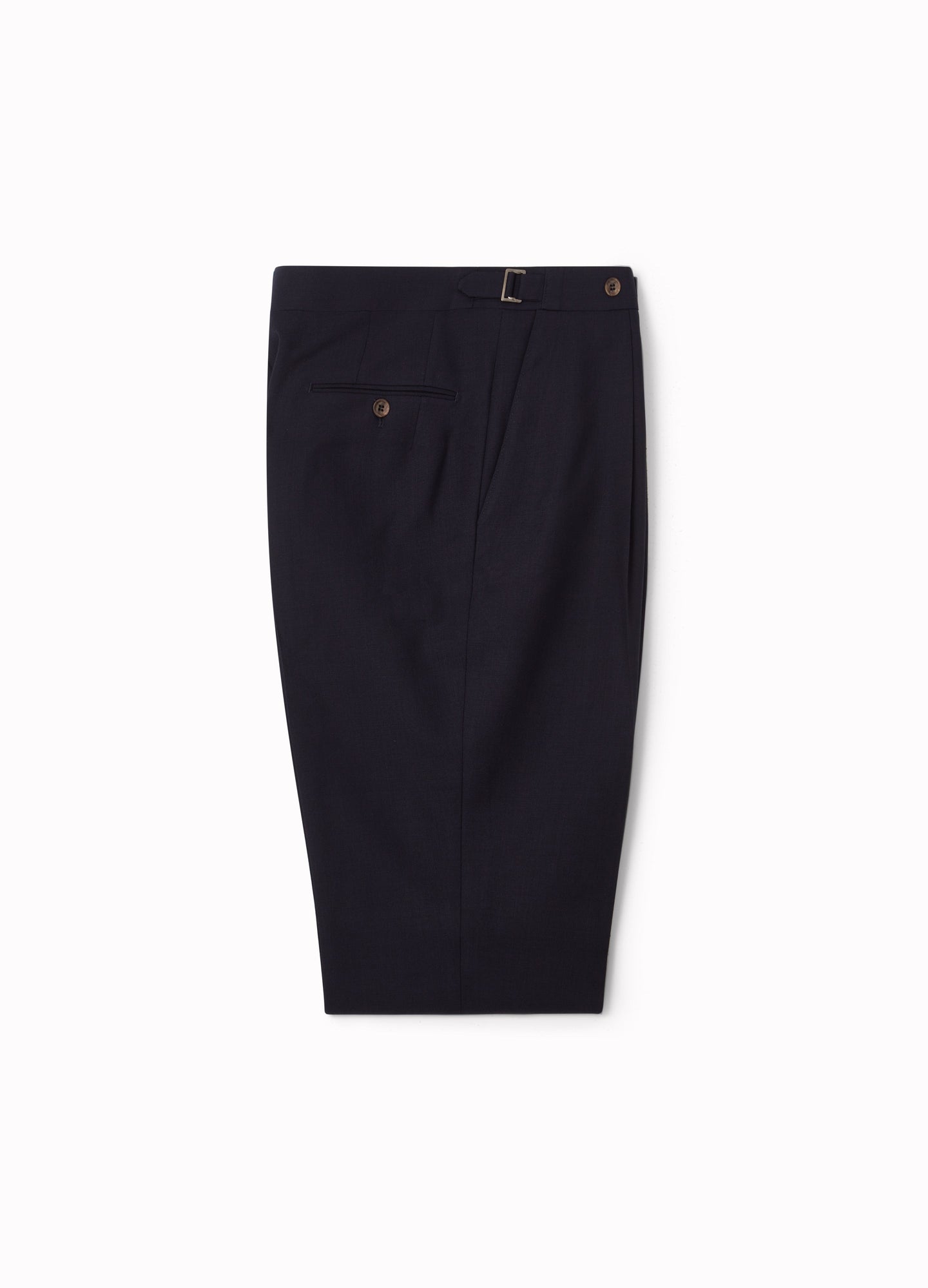 Arnold High Twist Wool Trousers - Navy Berg & Berg