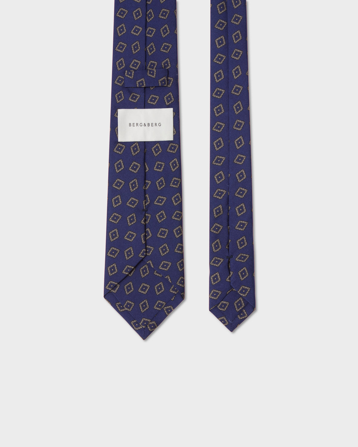 Printed Silk Tie - Blue Berg & Berg