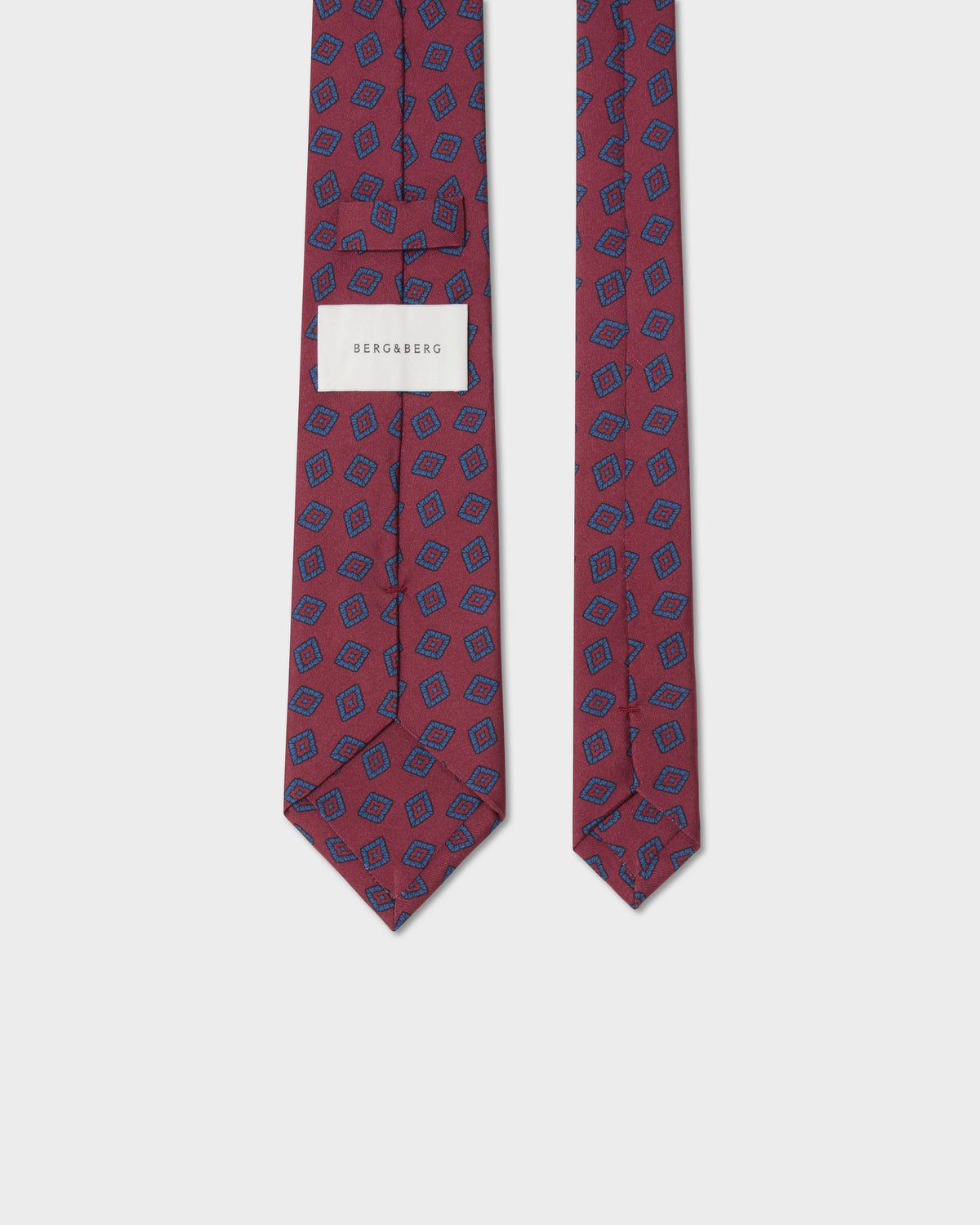 Printed Silk Tie - Burgundy Berg & Berg