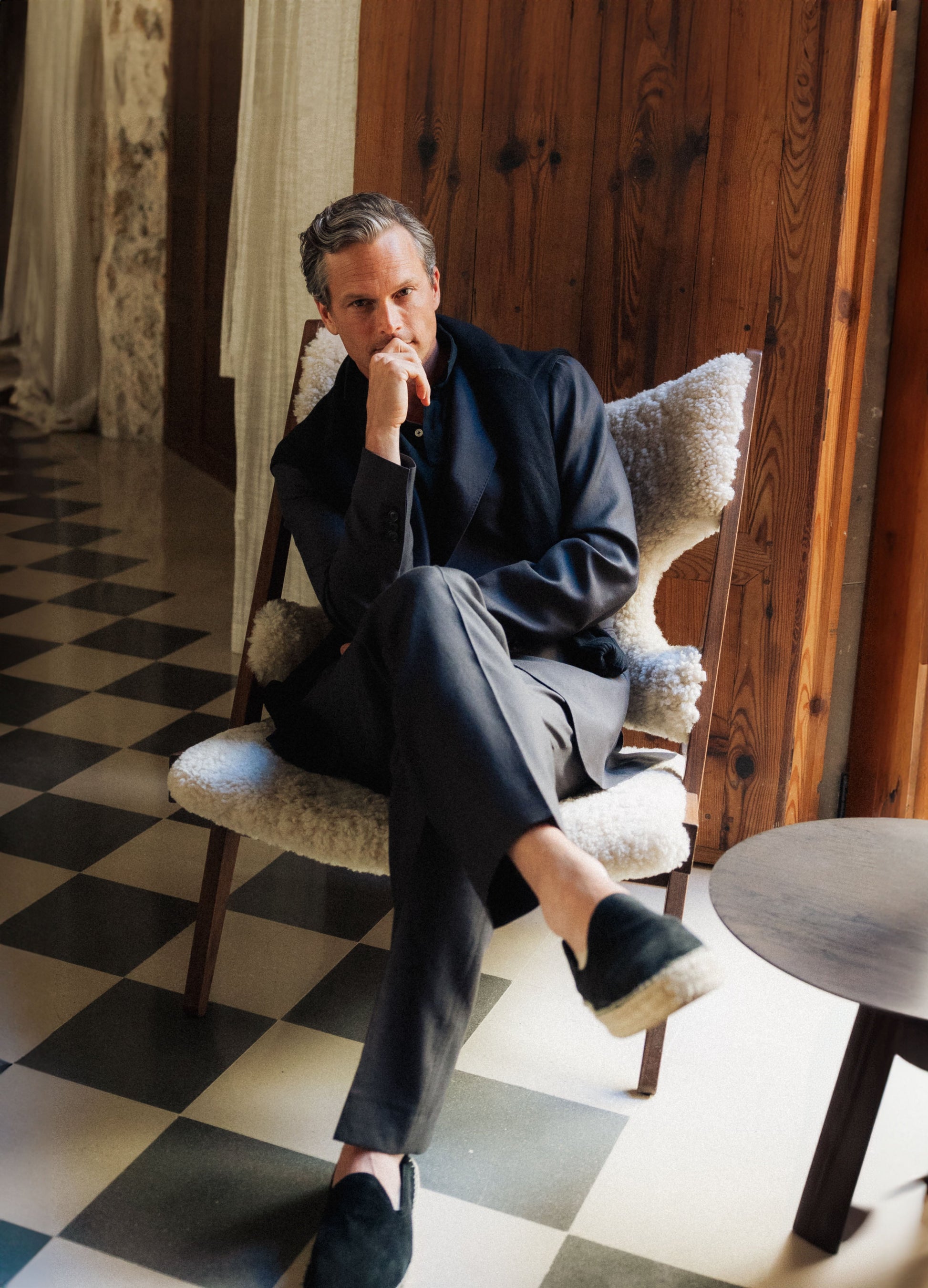 Don Wool/Silk/Linen Suit - Black Berg & Berg