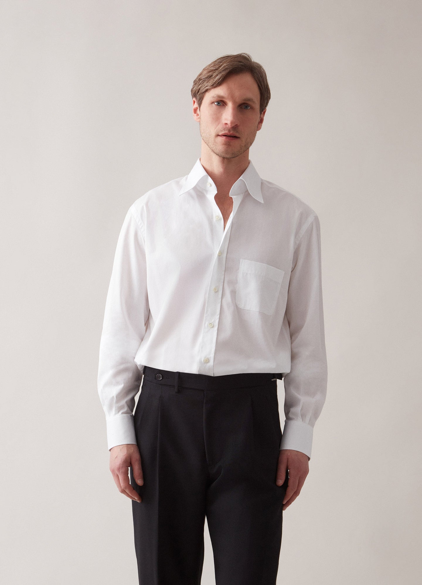 Fabian Turndown Collar Shirt - White Berg & Berg