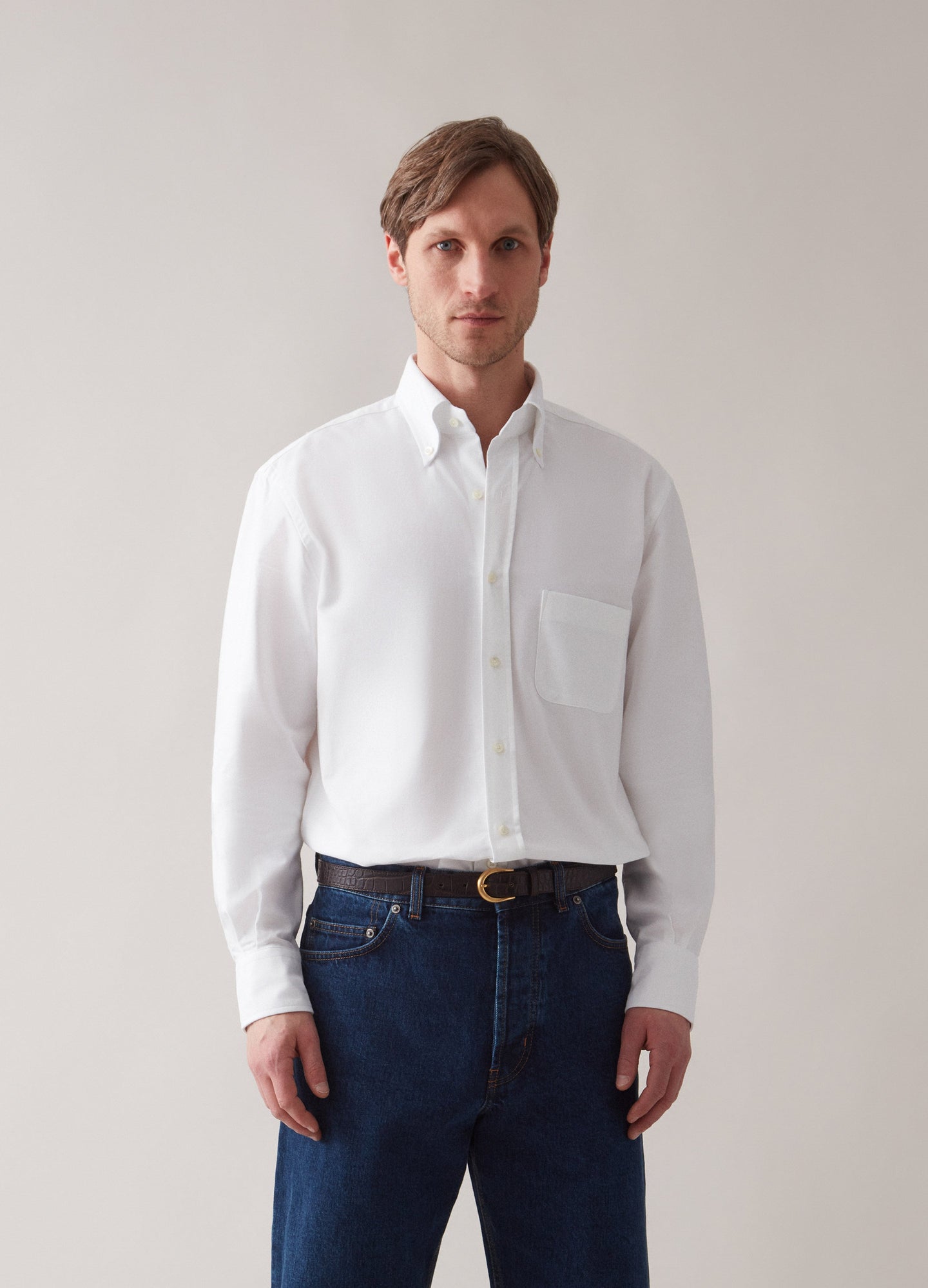 Ferdinand Oxford Button Down Shirt - White Berg & Berg