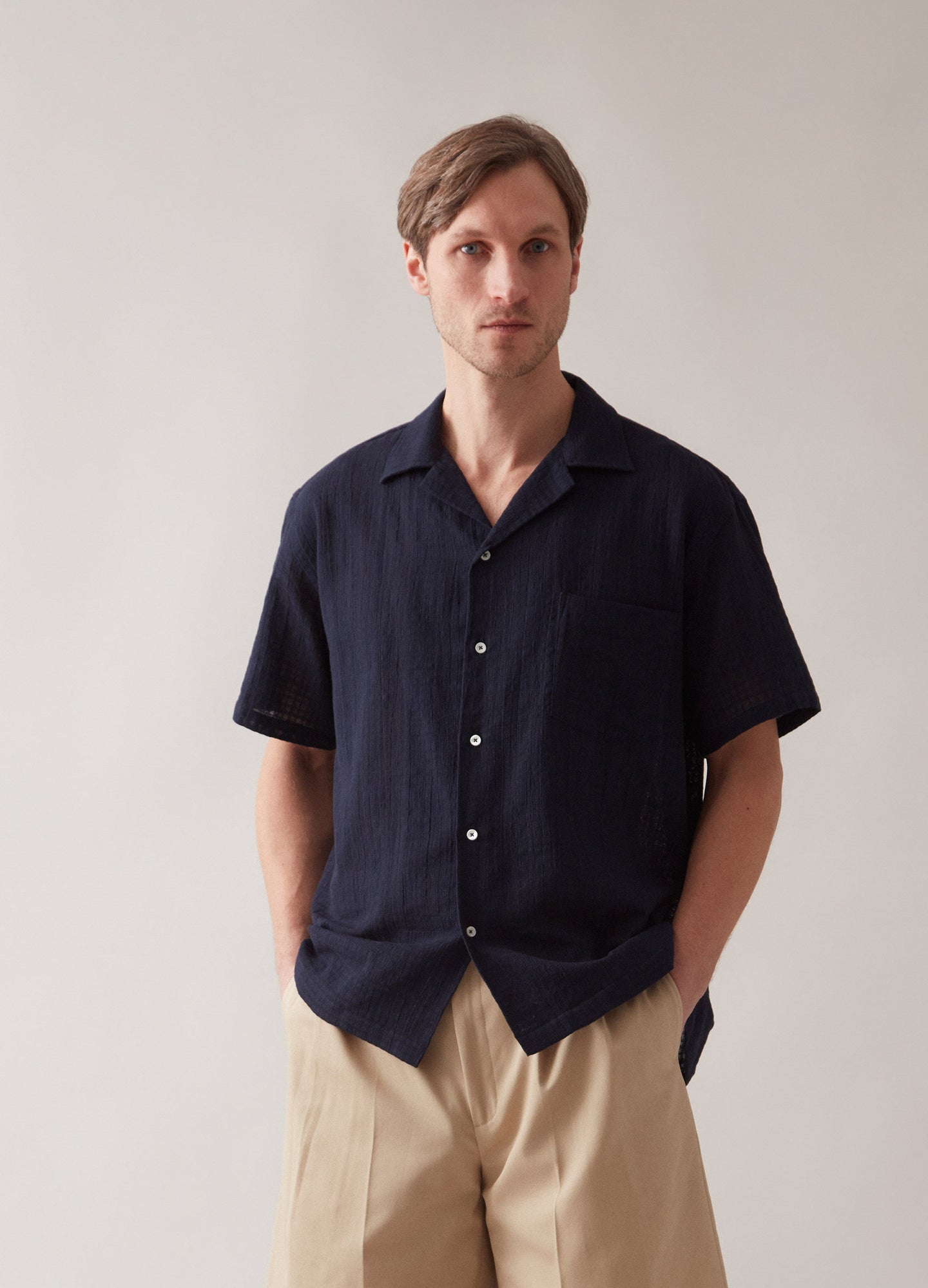 Folke Short Sleeved Shirt - Navy Berg & Berg