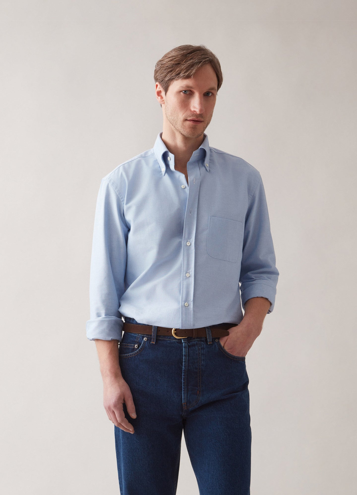 Ferdinand Oxford Button Down Shirt - Light Blue Berg & Berg
