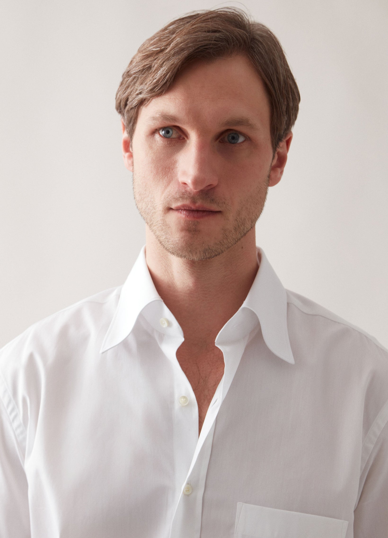 Fabian Turndown Collar Shirt - White Berg & Berg