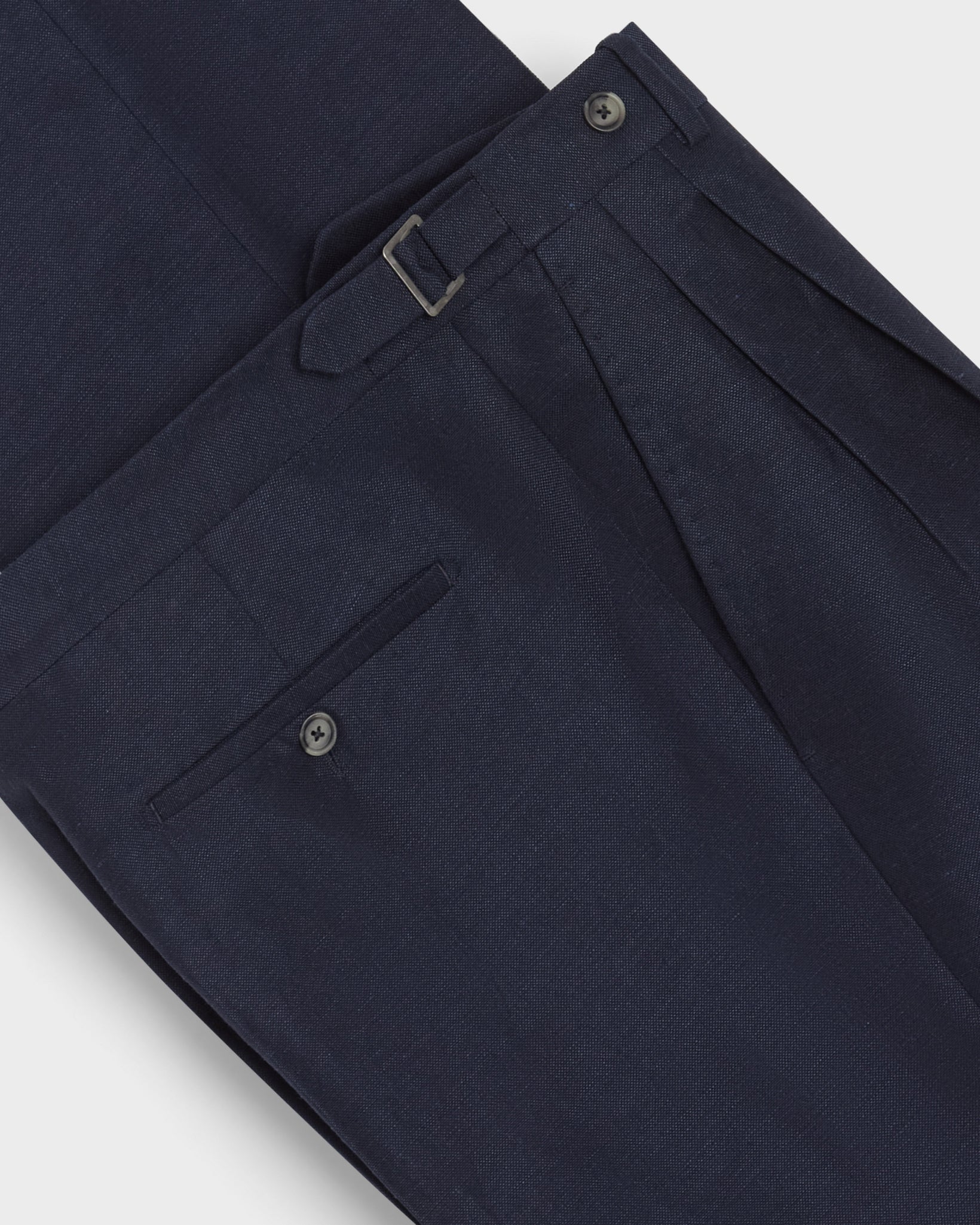 August Wool/Linen Trousers - Light Navy Berg & Berg