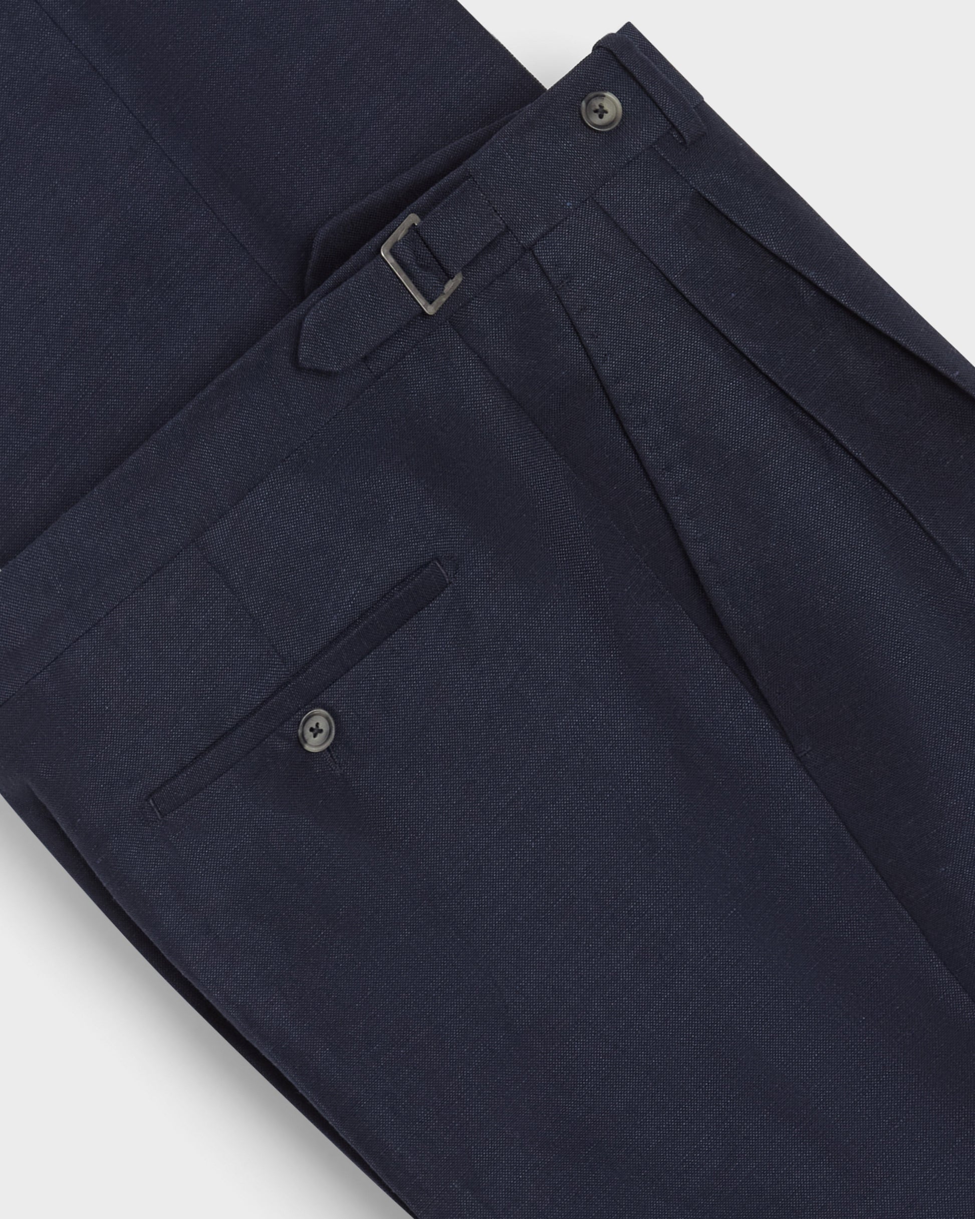 August Wool/Linen Trousers - Light Navy Berg & Berg