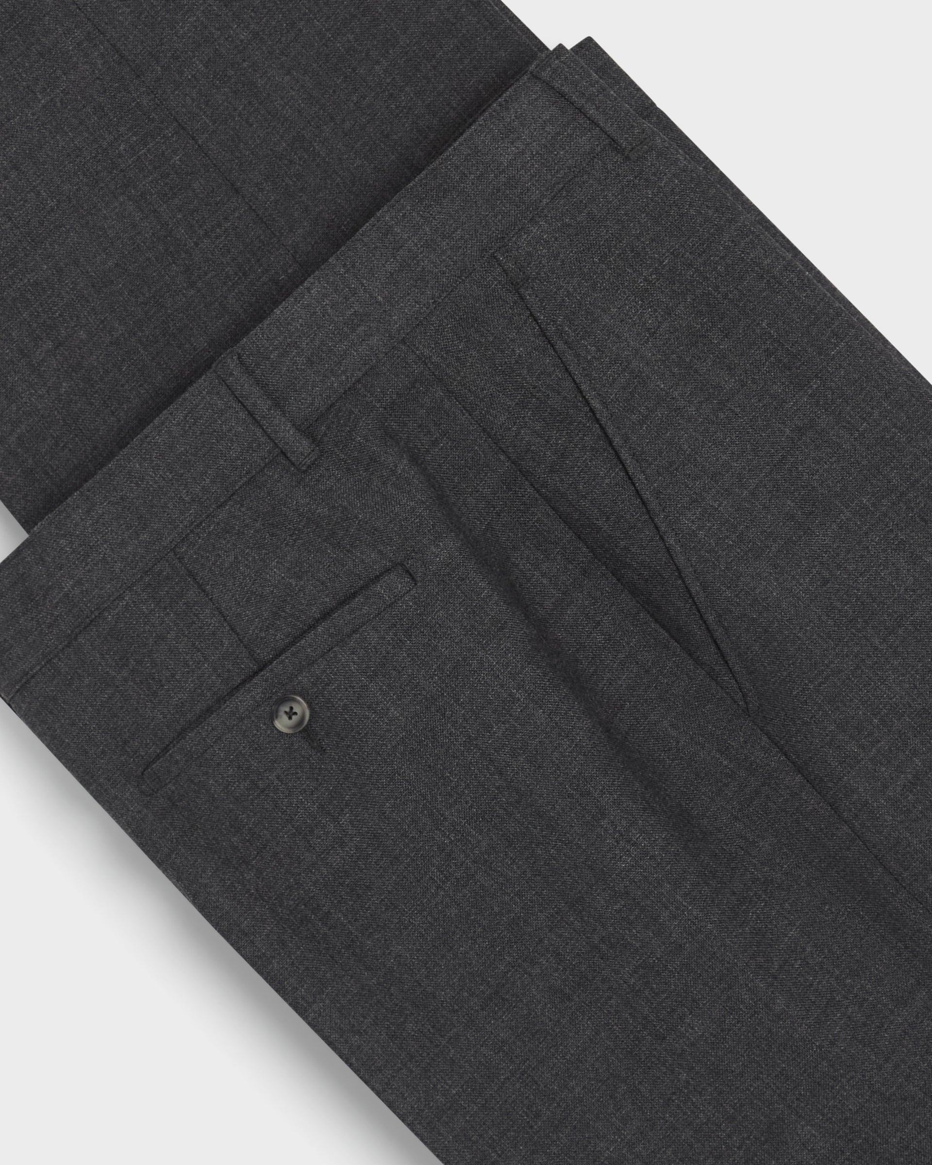 Alfredo High Twist Wool Trousers - Mid Grey Berg & Berg