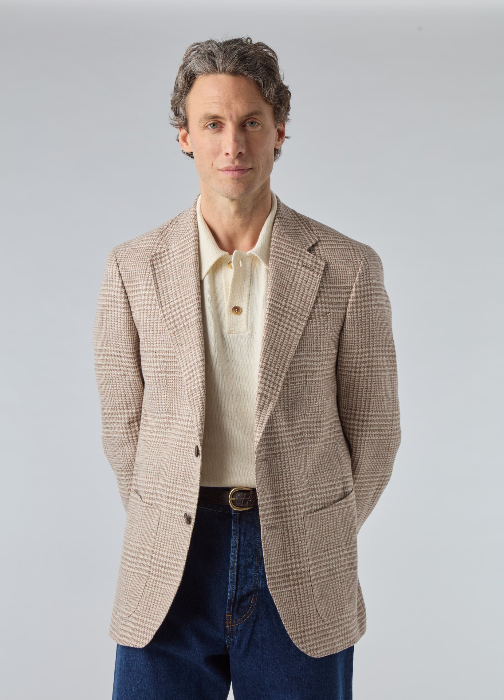Don Sport Summer Tweed Jacket - Sand | Berg & Berg