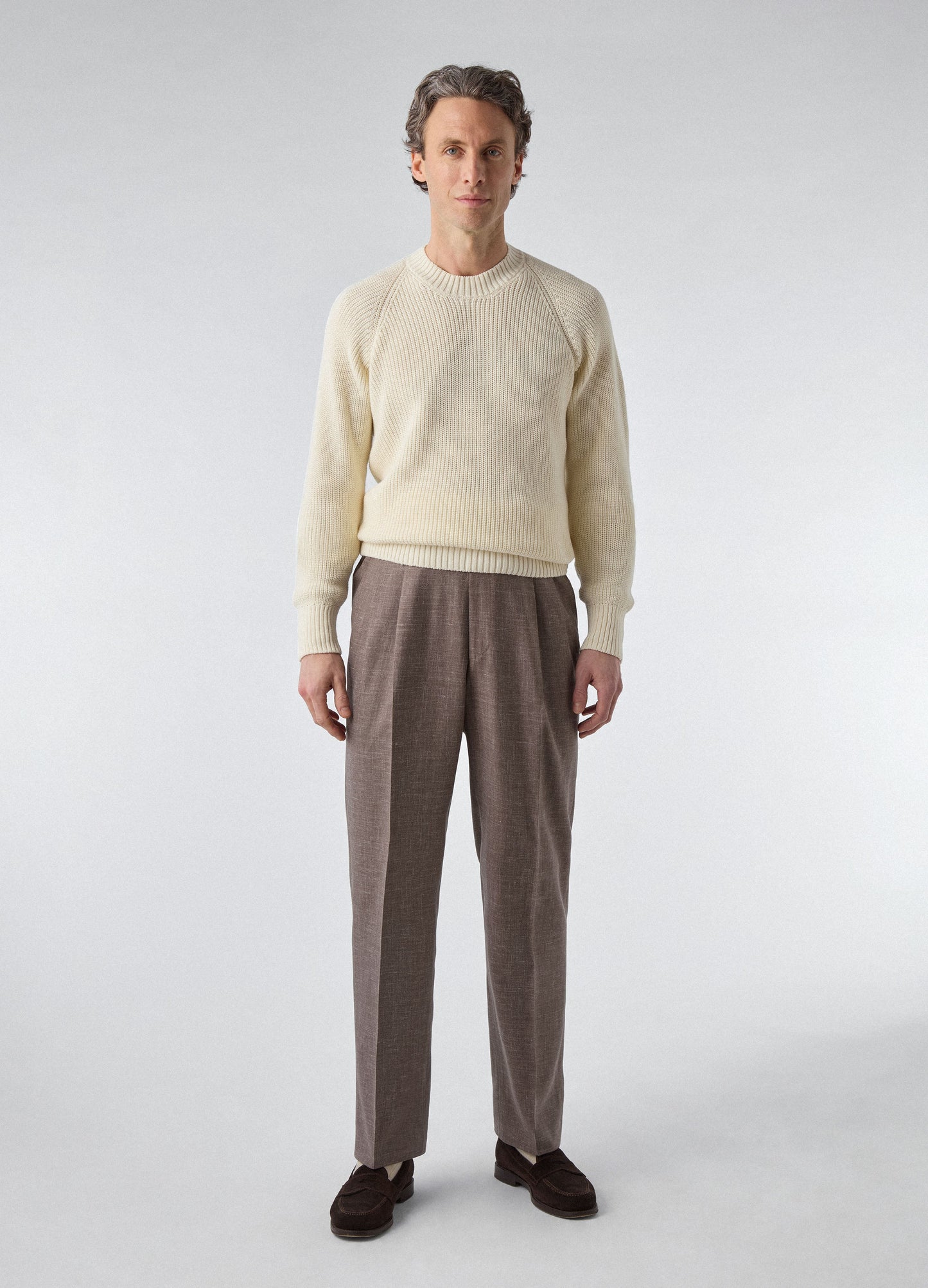 Don Wool/Silk/Linen Suit - Taupe | Berg & Berg