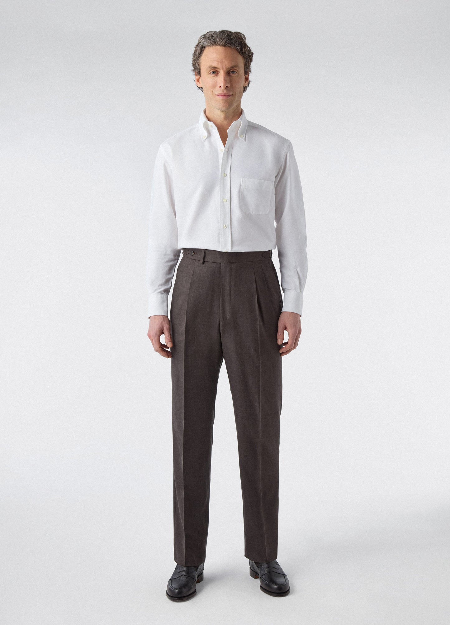 Don Wool/Silk/Linen Suit - Brown | Berg & Berg