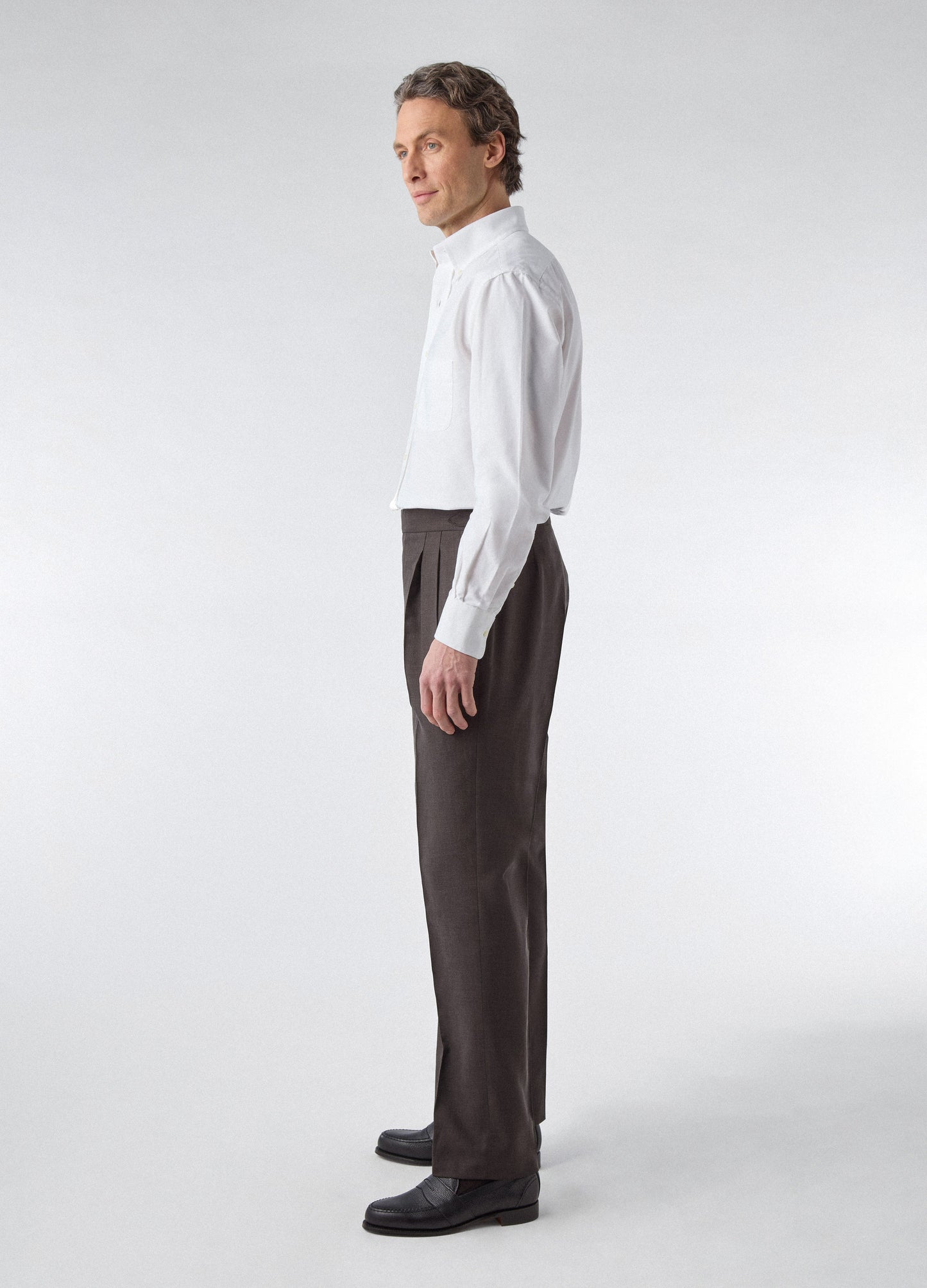 Don Wool/Silk/Linen Suit - Brown | Berg & Berg