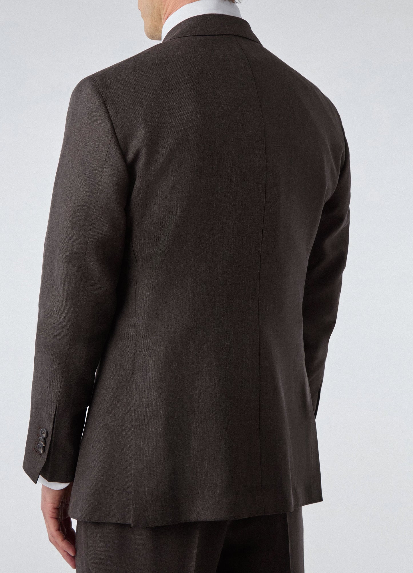 Don Wool/Silk/Linen Suit - Brown | Berg & Berg