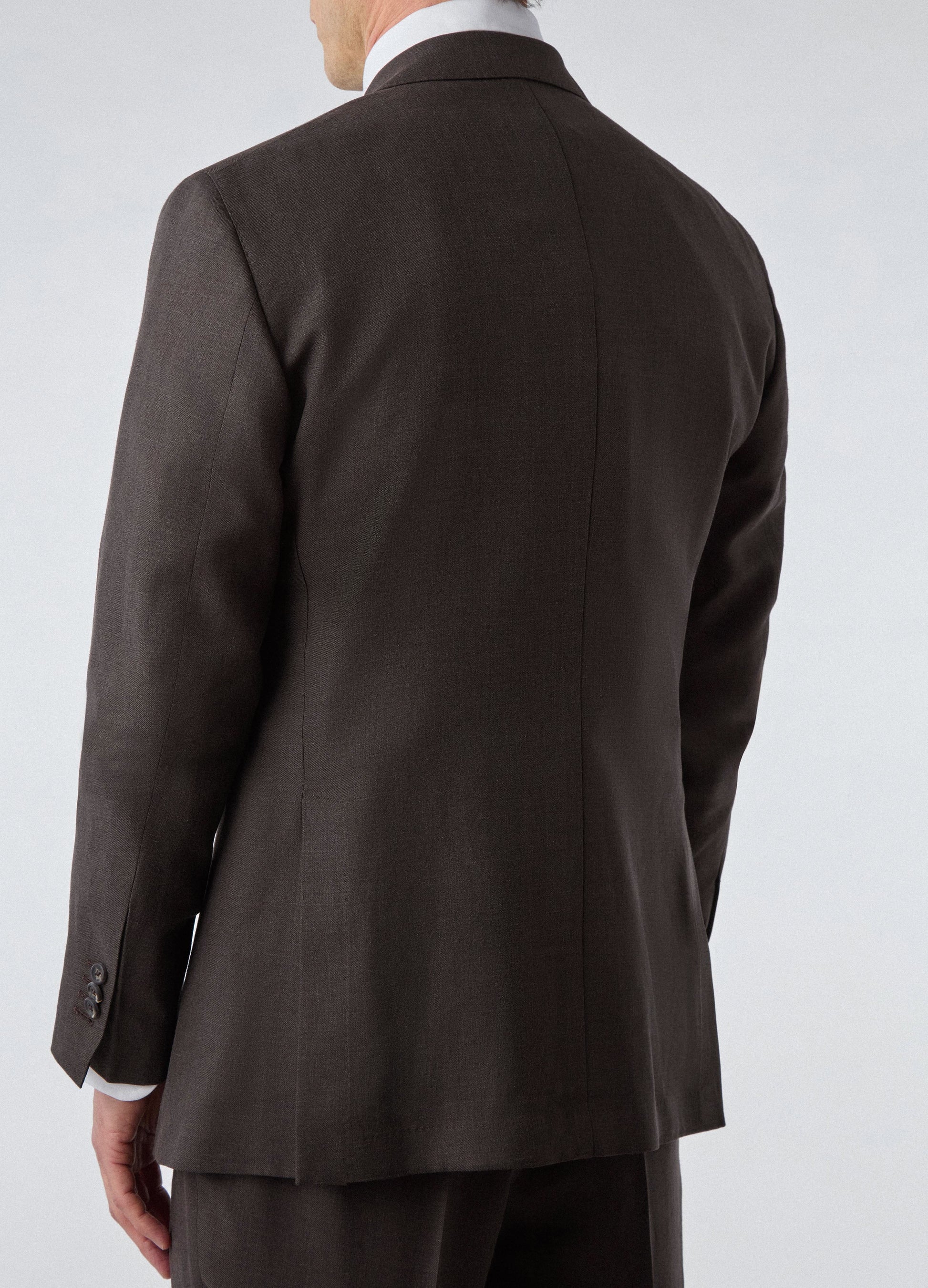 Don Wool/Silk/Linen Suit - Brown | Berg & Berg