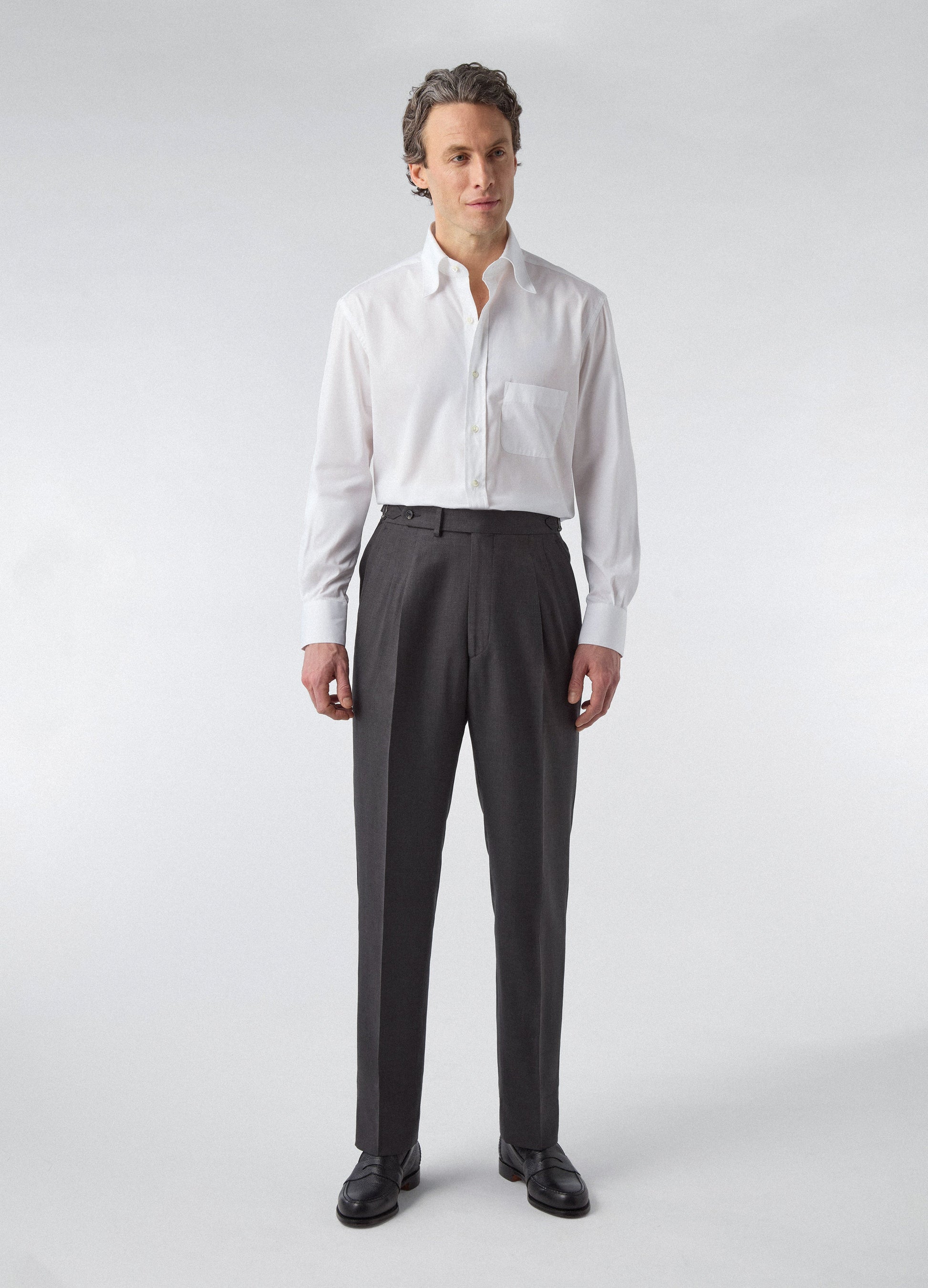 Don Wool/Silk/Linen Suit - Black | Berg & Berg