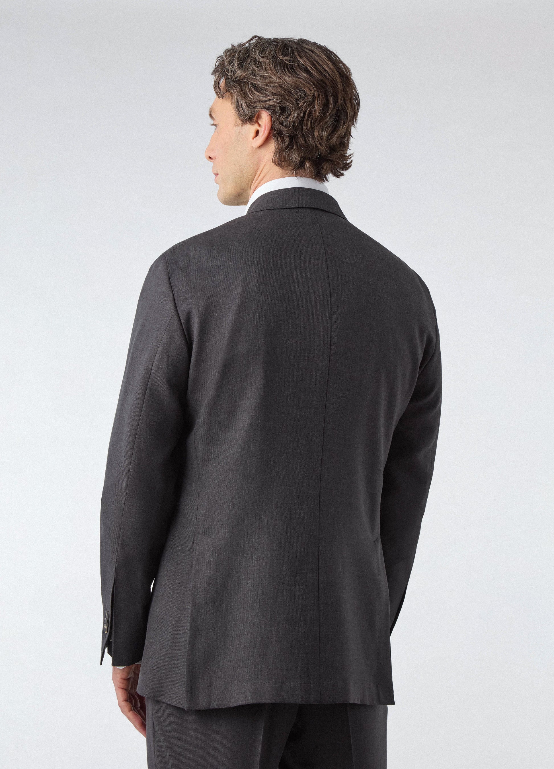 Don Wool/Silk/Linen Suit - Black | Berg & Berg