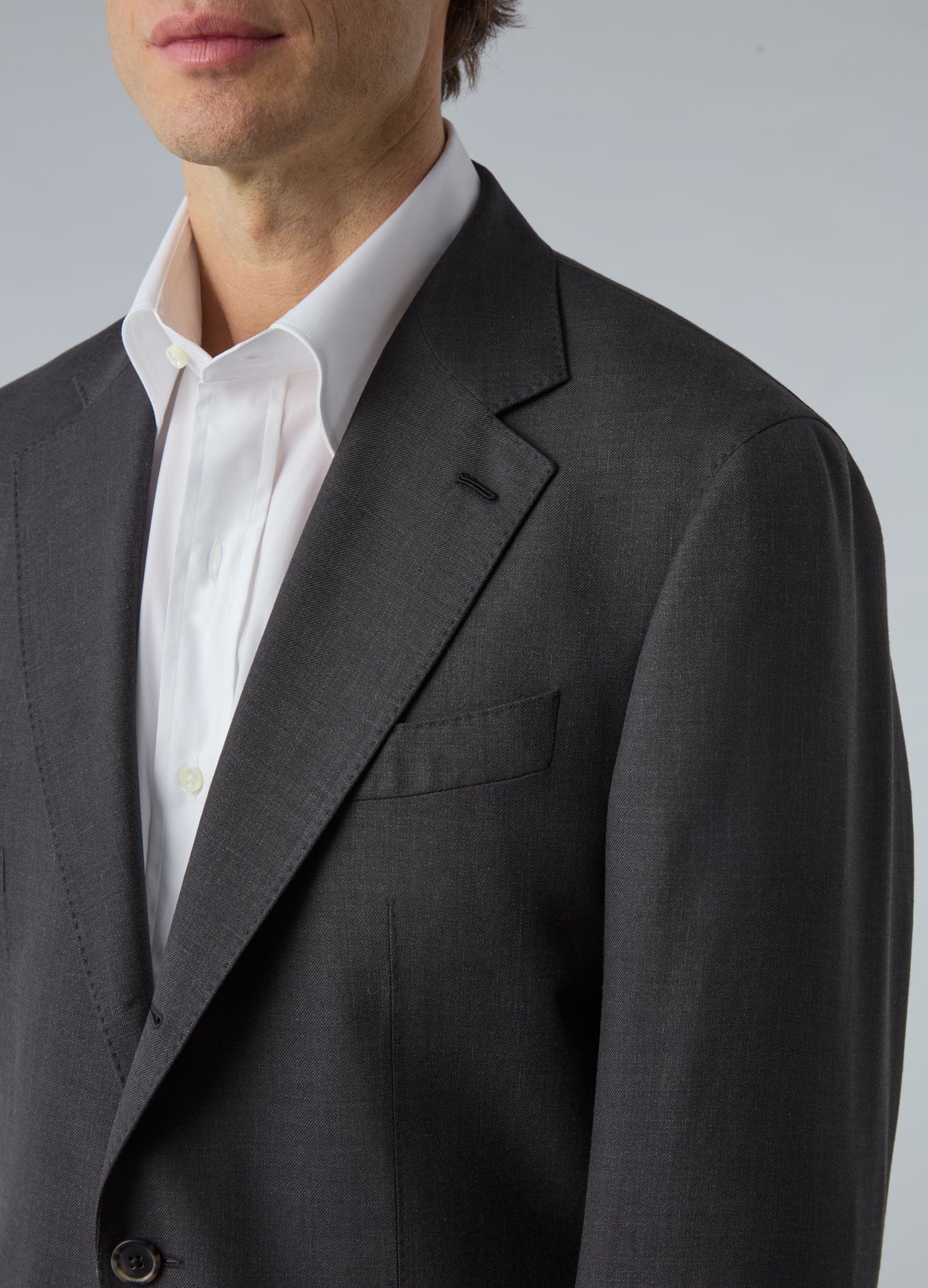 Don Wool/Silk/Linen Suit - Black | Berg & Berg